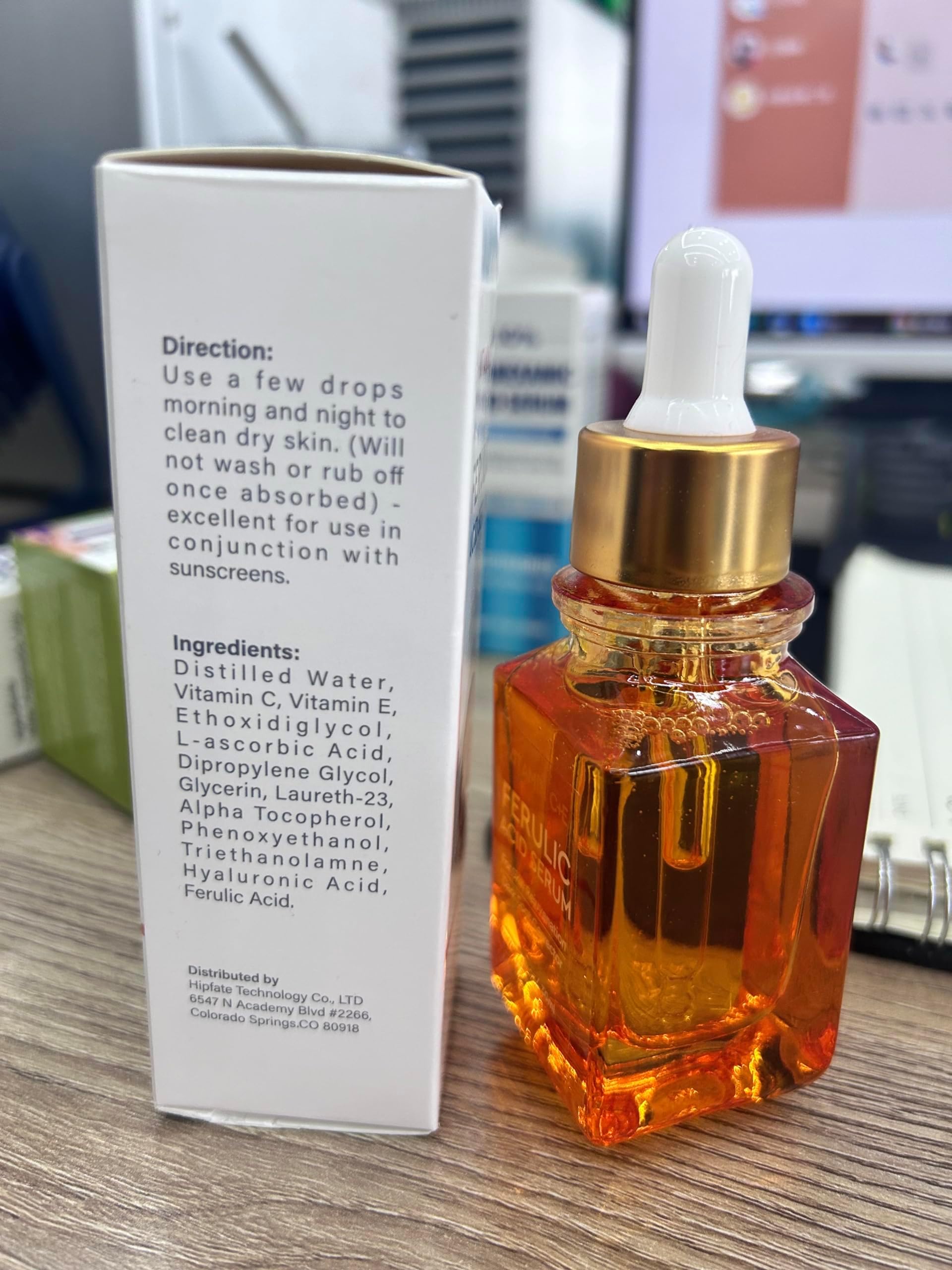 CE Ferulic Serum, Vitamin C E Ferulic Acid Serum, Effective Anti free radical Anti Aging, Reduce Wrinkle & Age Spots