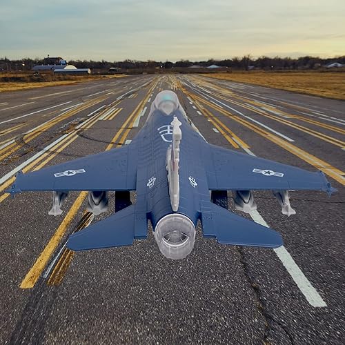 Miniatura 4 de Ailejia Diecast F 16 Fighting Falcon, modelo de avión de avión, ejército, juguetes de la Fuerza Aérea del Ejército, avión militar, tirar hacia atrás