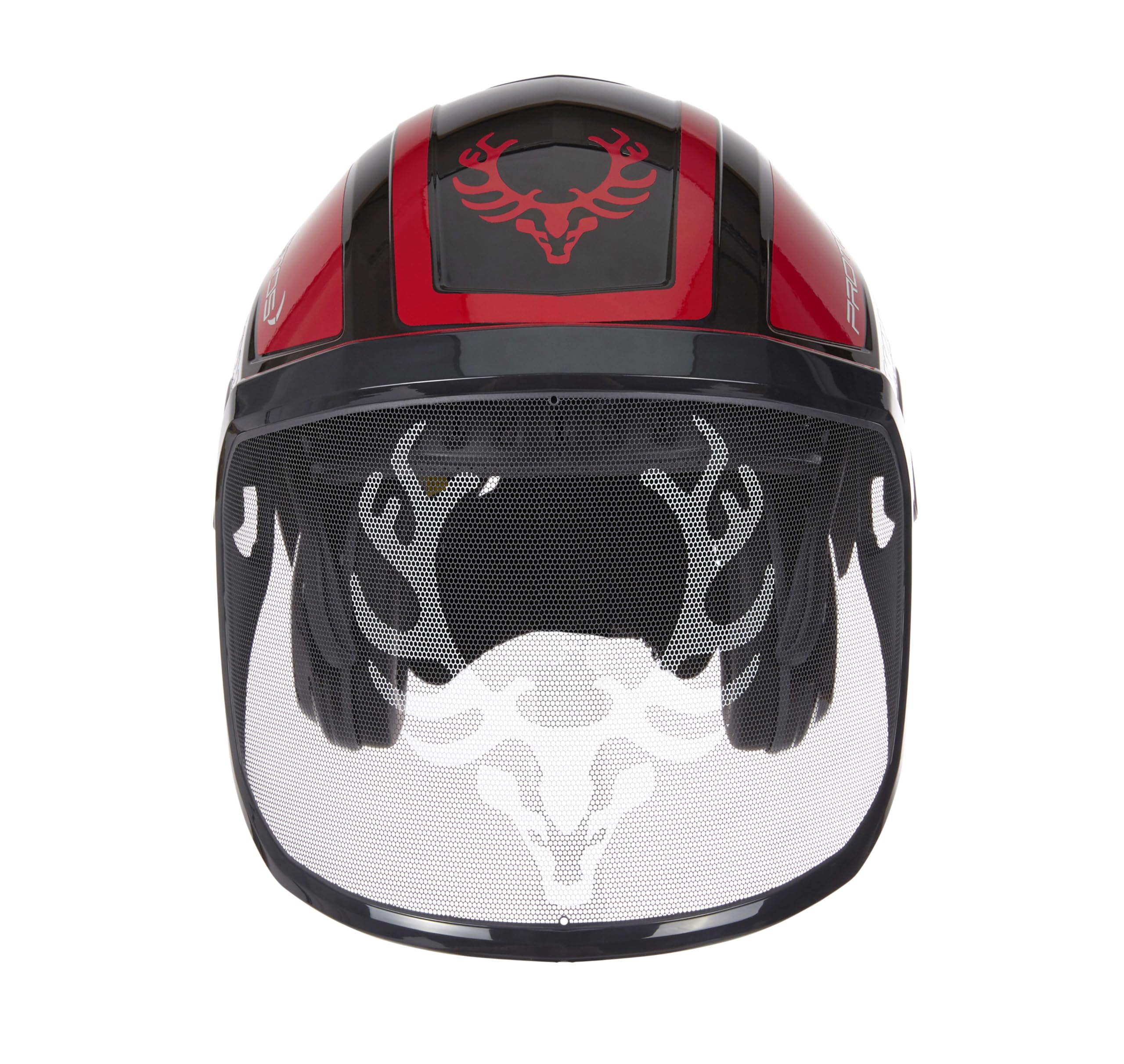 Protos Forsthelm/Schutzhelm KOX Edition mit Gehörschutz und Visier Integral Forest Schwarz/Rot KOX Edition Schwarz/Rot mit Ätzmetallvisier F39