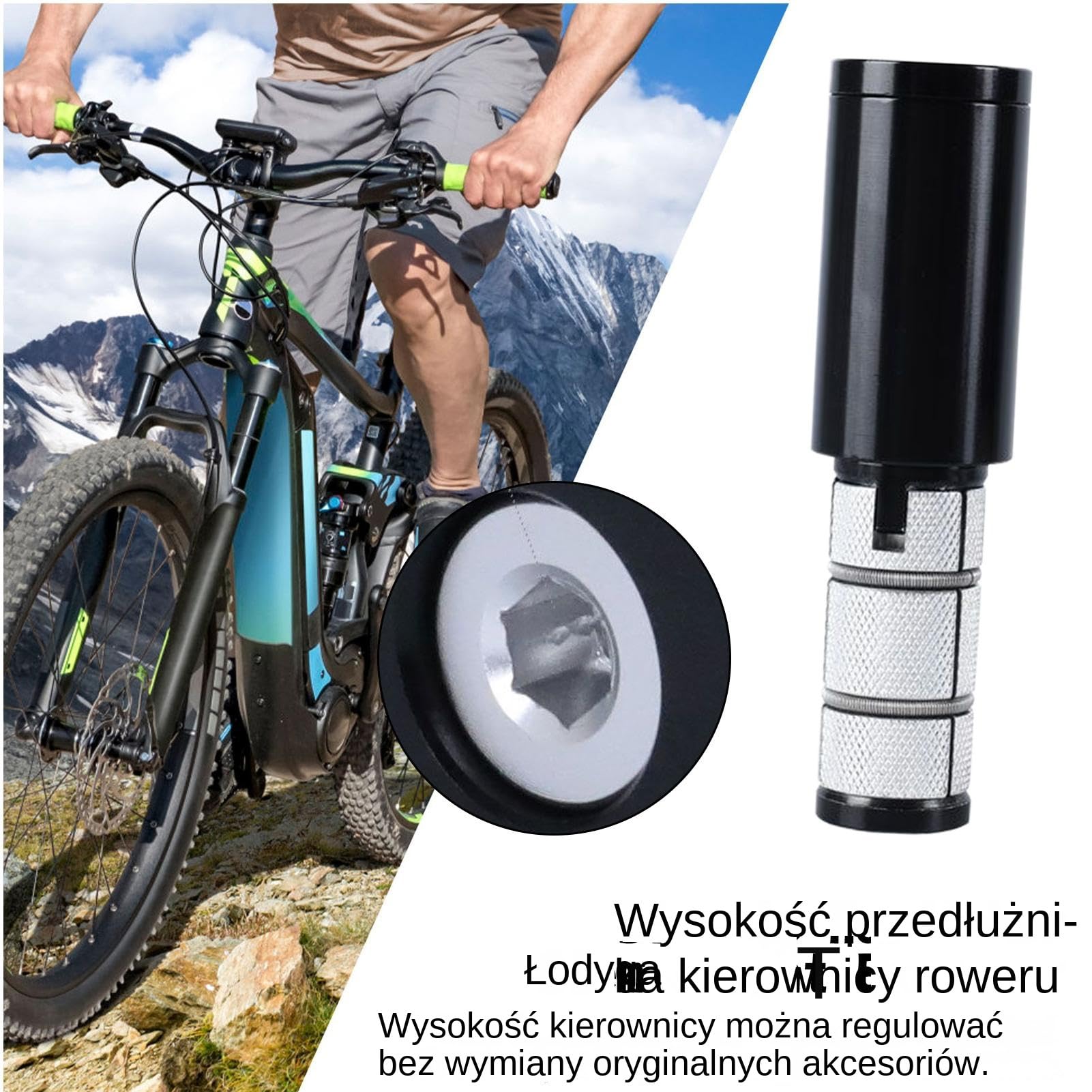 Przed?u?acz Kierownicy Rowerowej | Przed?u?acz Pionu Widelca,Uniwersalny Dla Pocz?tkuj?cych Rowerów Górskich I Szosowych Zewn?trznych Z Rur? 28.6 mm