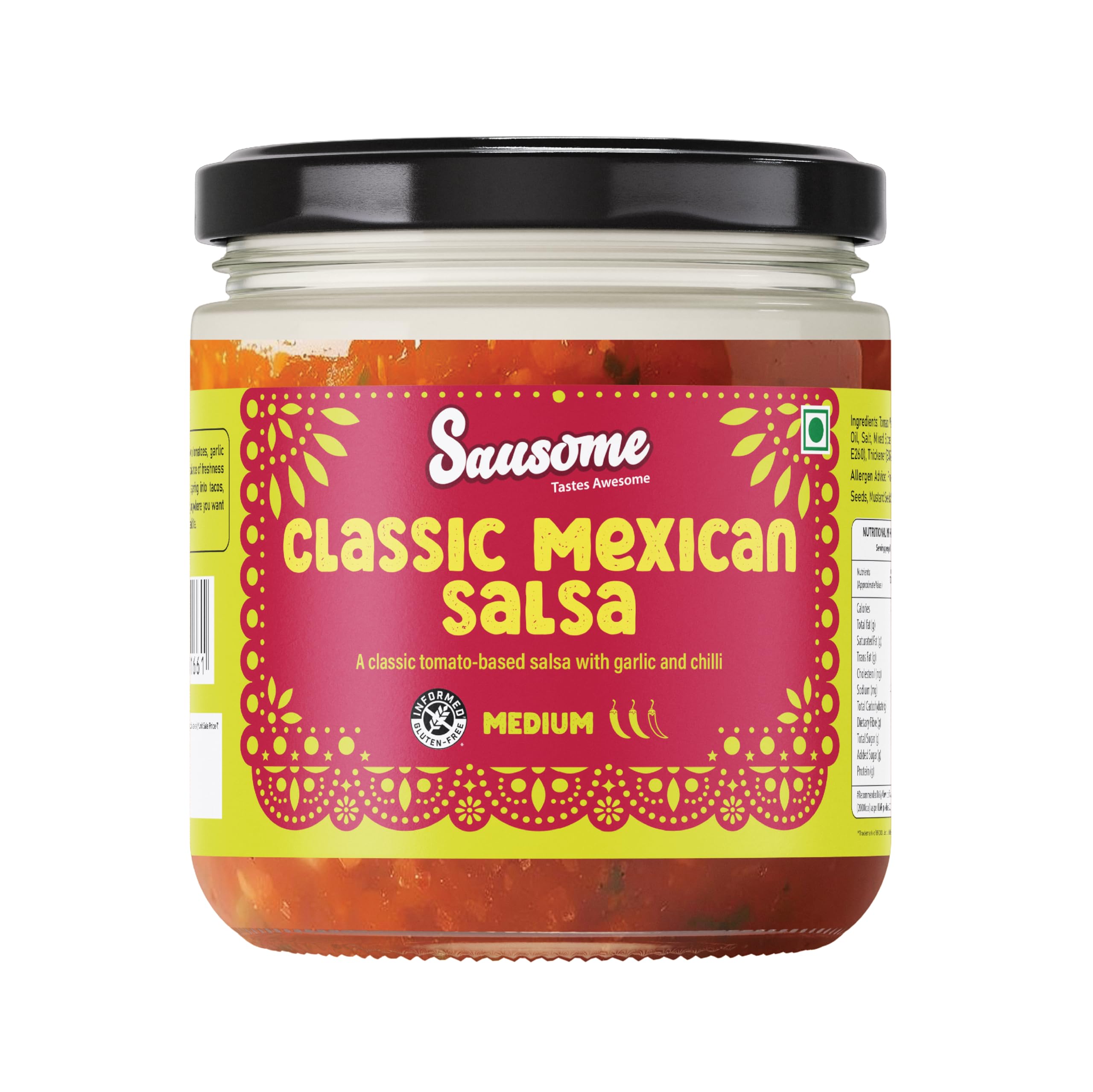 Sausome Classic Mexican Salsa | Chunky & Tangy Tomato Salsa | Mildly Spicy Dip for Nachos, Tacos, Burritos & Snacks | 190 g-picture-18