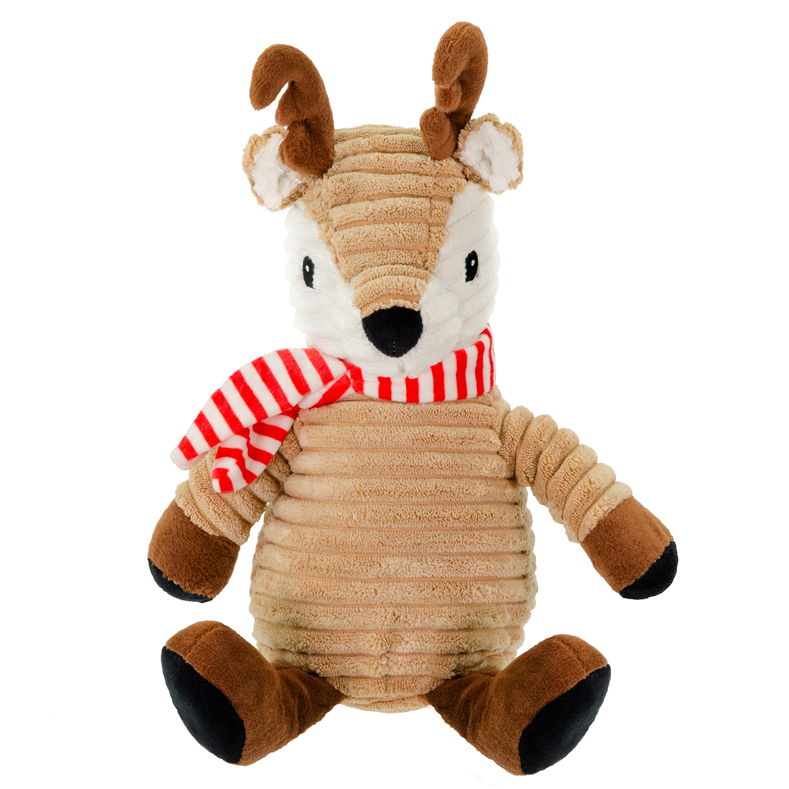 Giftable World Holiday Plush Pet Toy Fun for Christmas Designs with Squeaker Dog Chew Toy 9 Reindeer w