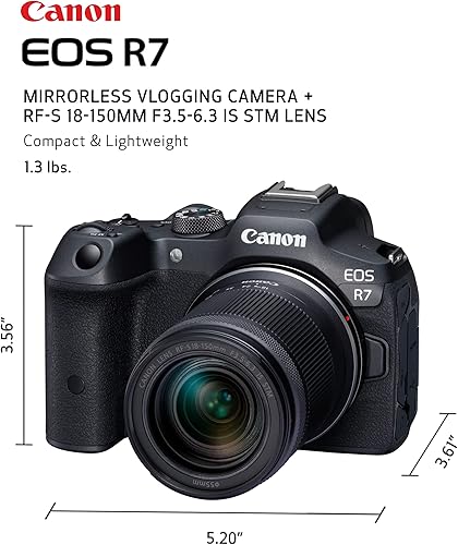 Miniatura 2 de Canon EOS R7 RF-S18-150mm F3.5-6.3 IS STM Kit de lentes, cámara vlogging sin espejo, calidad de imagen de 32.5 MP, video 4K 60p, procesador de