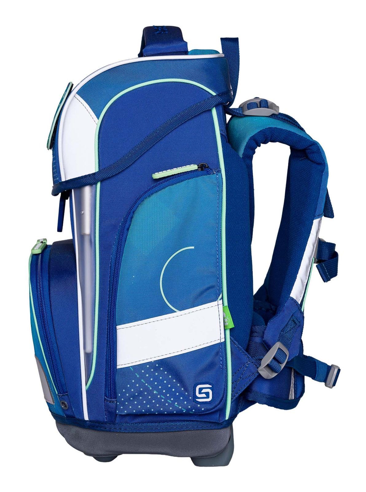 Schneiders zaino della scuola Ergolite Set 9 -pezzi Geo Motion blu