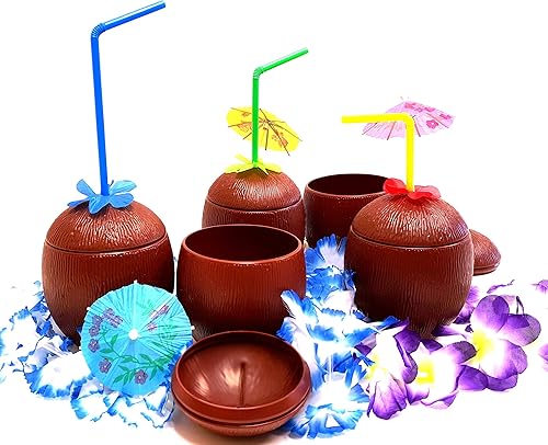 Copas de coco, tazas de coco Tiki Bar (4)