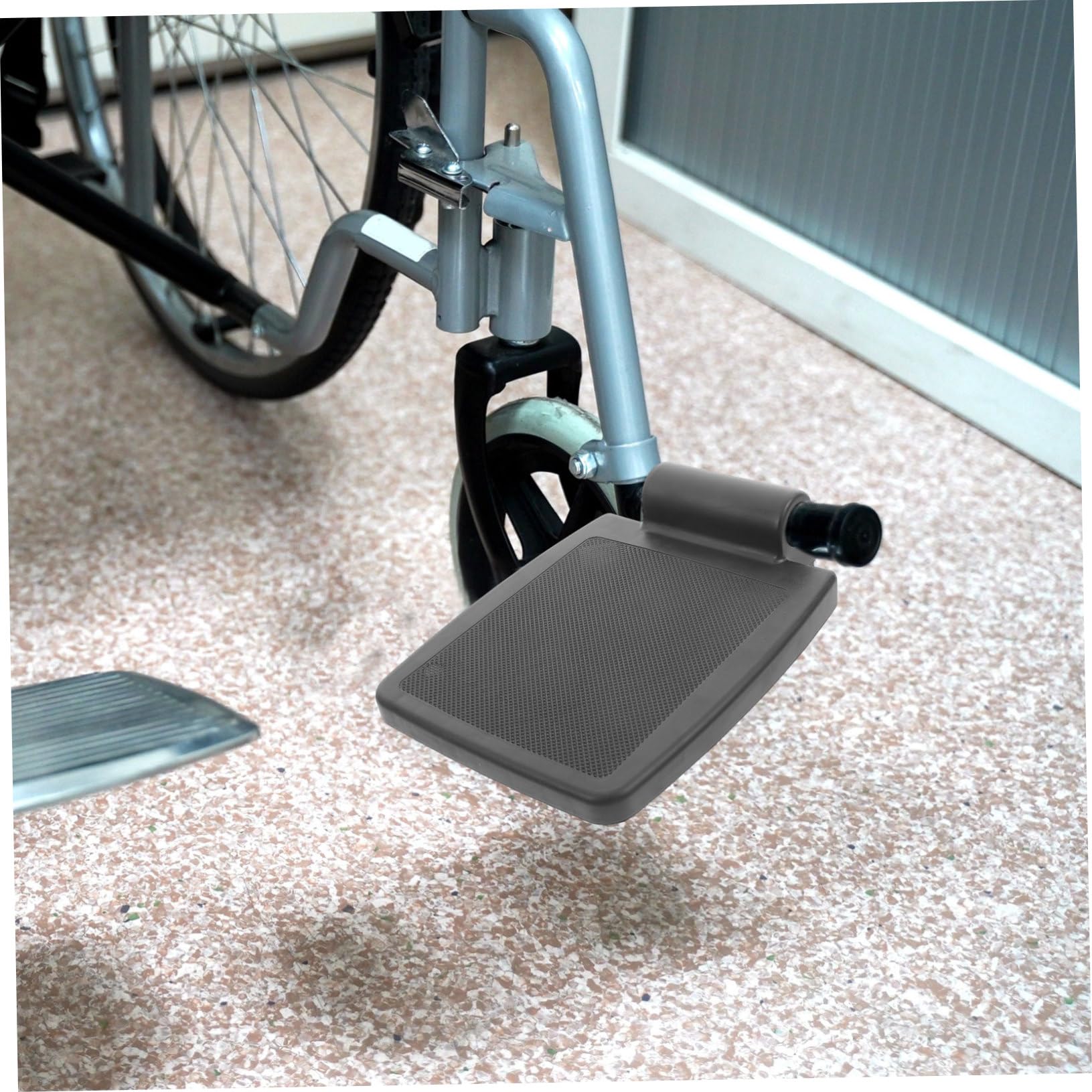 Reposapiés Para Silla De Ruedas 2 Piezas Pedal Resistente Negro Plataformas Elevadoras Seguridad Comodidad Personas Mayores Cuidado Diario