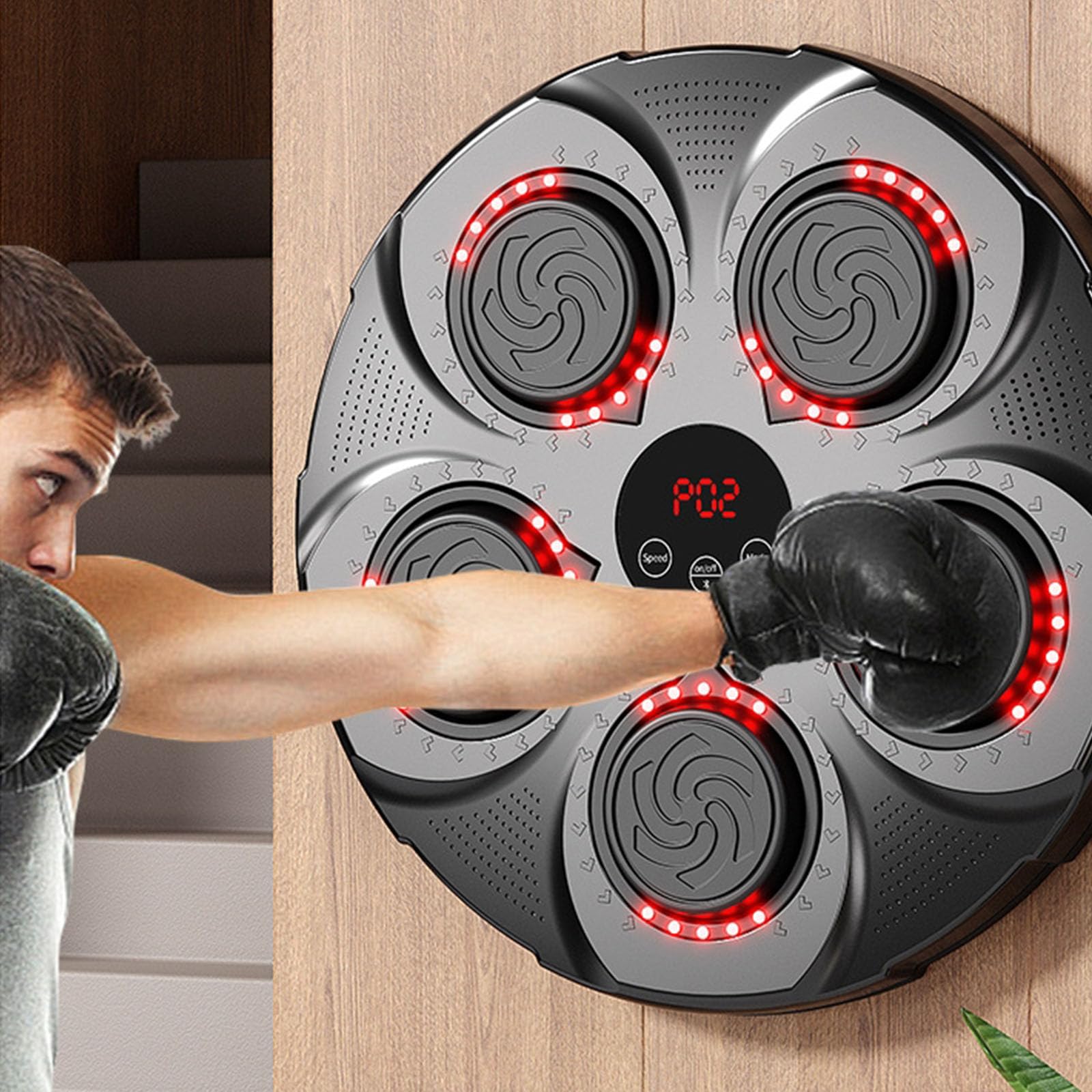 Bersaglio di boxe musicale, Esercizio libero, Bersaglio di boxe musicale, Applicazione multi-scena, Collegamento Bluetooth (black B)