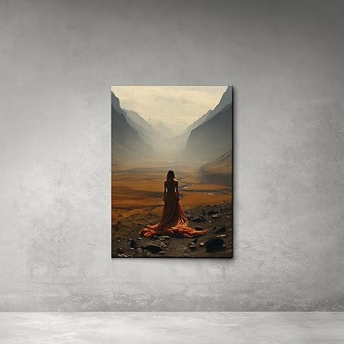 Miniatura 2 de Golden Fields of Autumn, Mountain View Art, Earthy Neutral Fall,Autumn Season, Boho Nature Artwork, Canvas Prints, Art Print