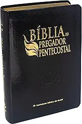 Bíblia Pregador Pentecostal tamanho médio capa preta: Almeida Revista e Corrigida (ARC)