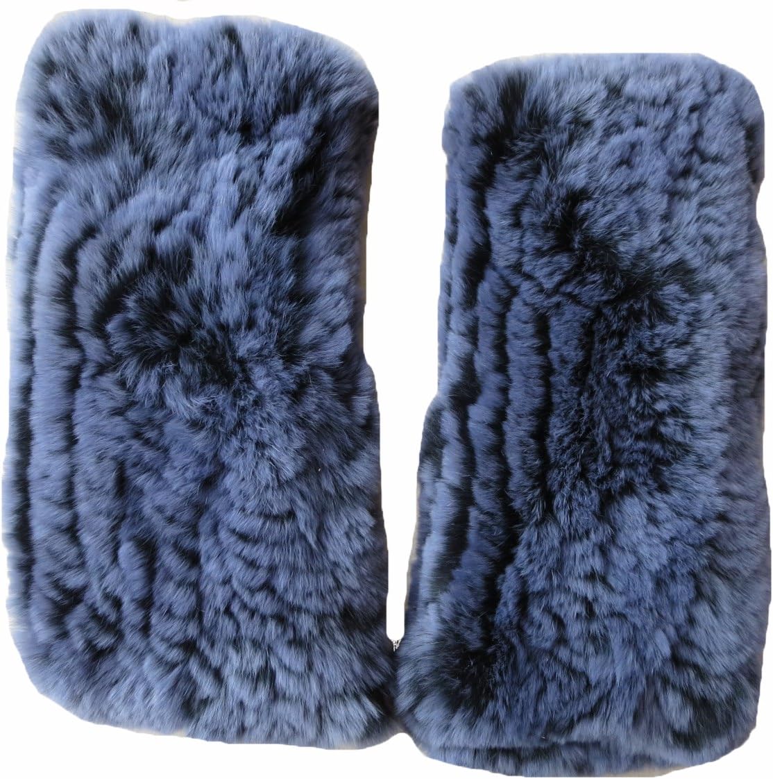 DTDYG18Women Fur Gloves - Real Rabbit Fur Mittens Winter Knit Warm Fingerless Hand Warmer