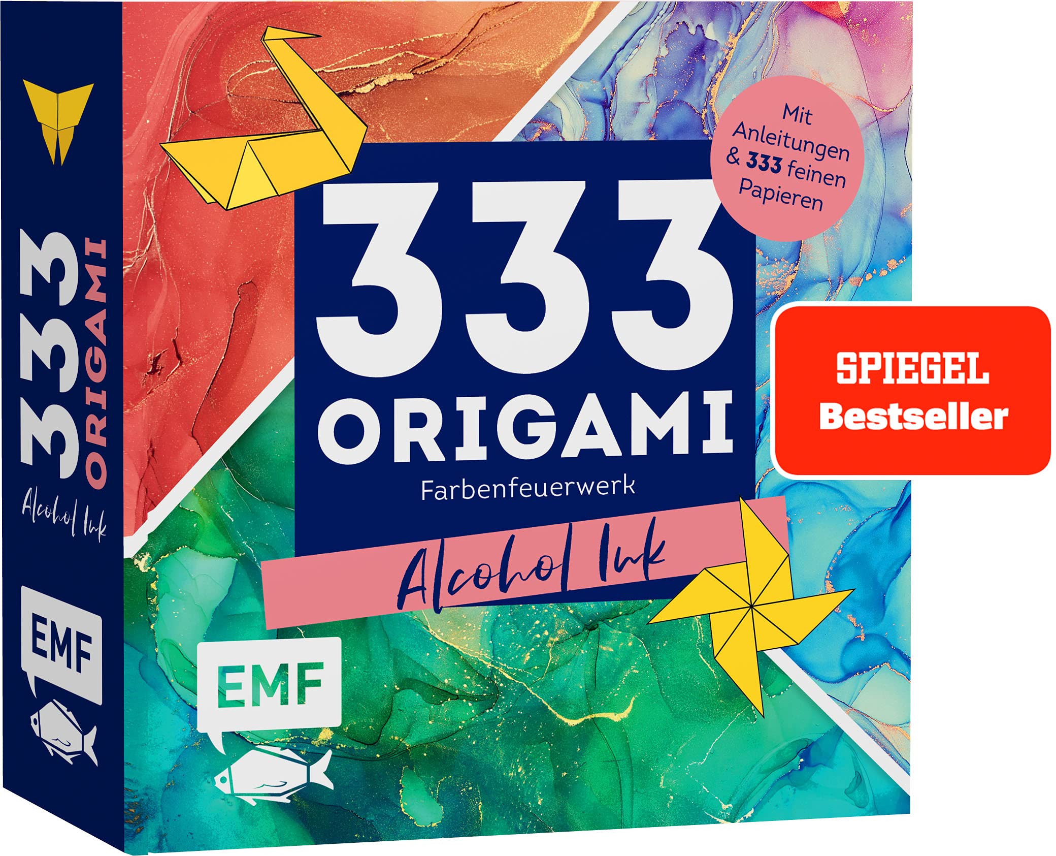 333 Origami - Farbenfeuerwerk: Alcohol Ink: Das Original: Mit Anleitungen und 333 feinen Papieren