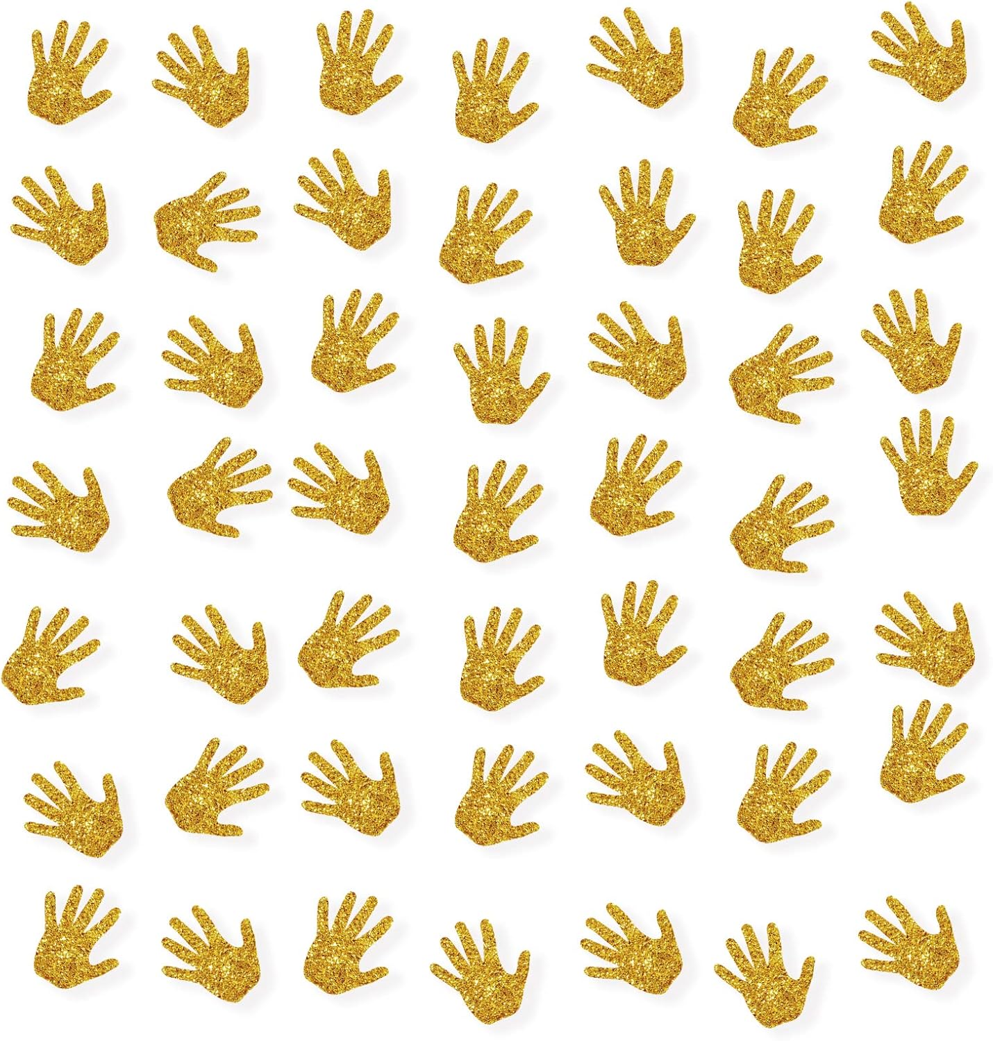 Set of 100 High Five Confetti, Gold Glitter High Five Paper