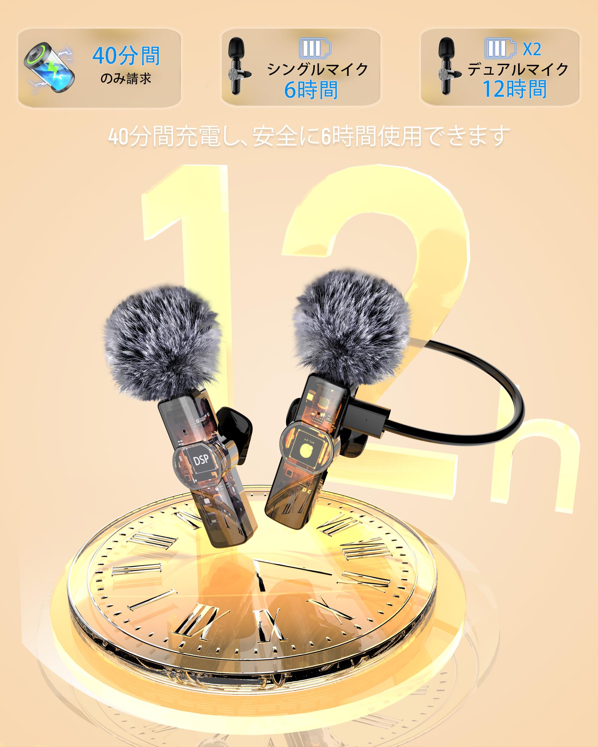 Amazon.co.jp: ワイヤレスマイク Bluetoothマイクは、iPhone/iPadに