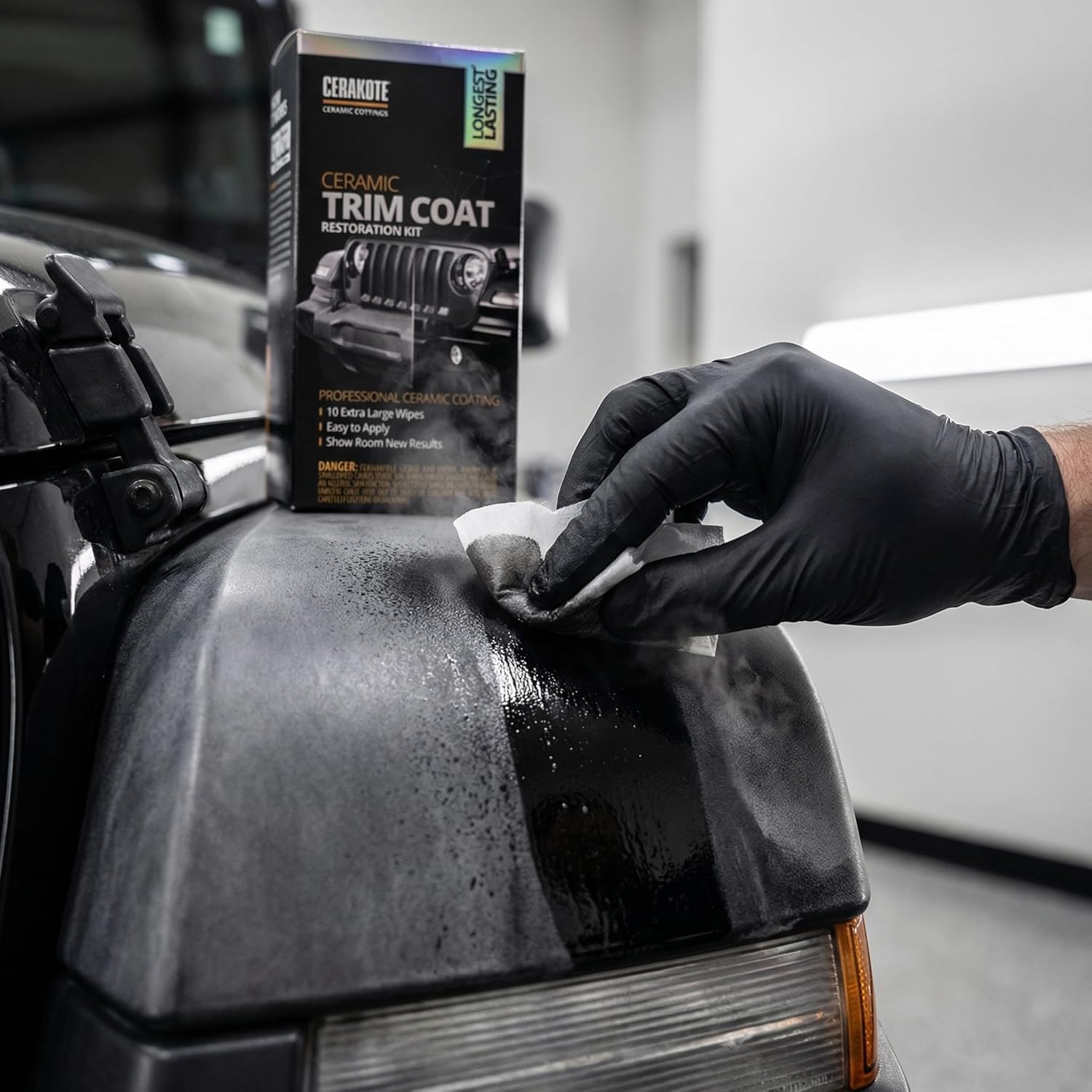 Ceramic Trim Coat Restoration Kit (Pack of 3) – Wipe-On Coating for Exterior Plastic & Automotive Molding – Restore Color & Enhance Finish – Cerakote Trim Restorer – Ceramic Formula