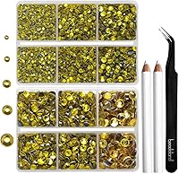 Vista 33 de 6736 piezas de diamantes de imitación termoadhesivos con parte trasera plana, diamantes de imitación AB transparentes para manualidades y ropa, 5