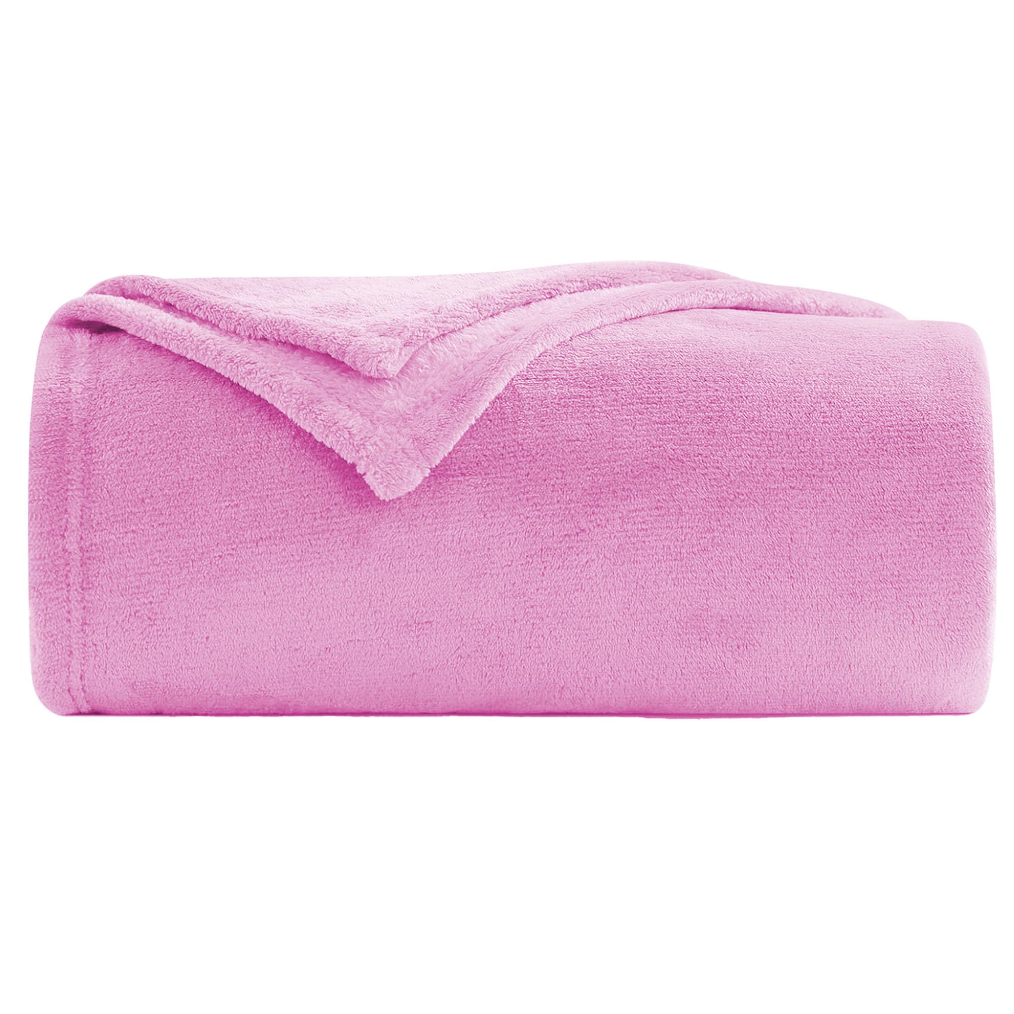 Plaid couverture polaire rose pour des soirées cocooning au salon