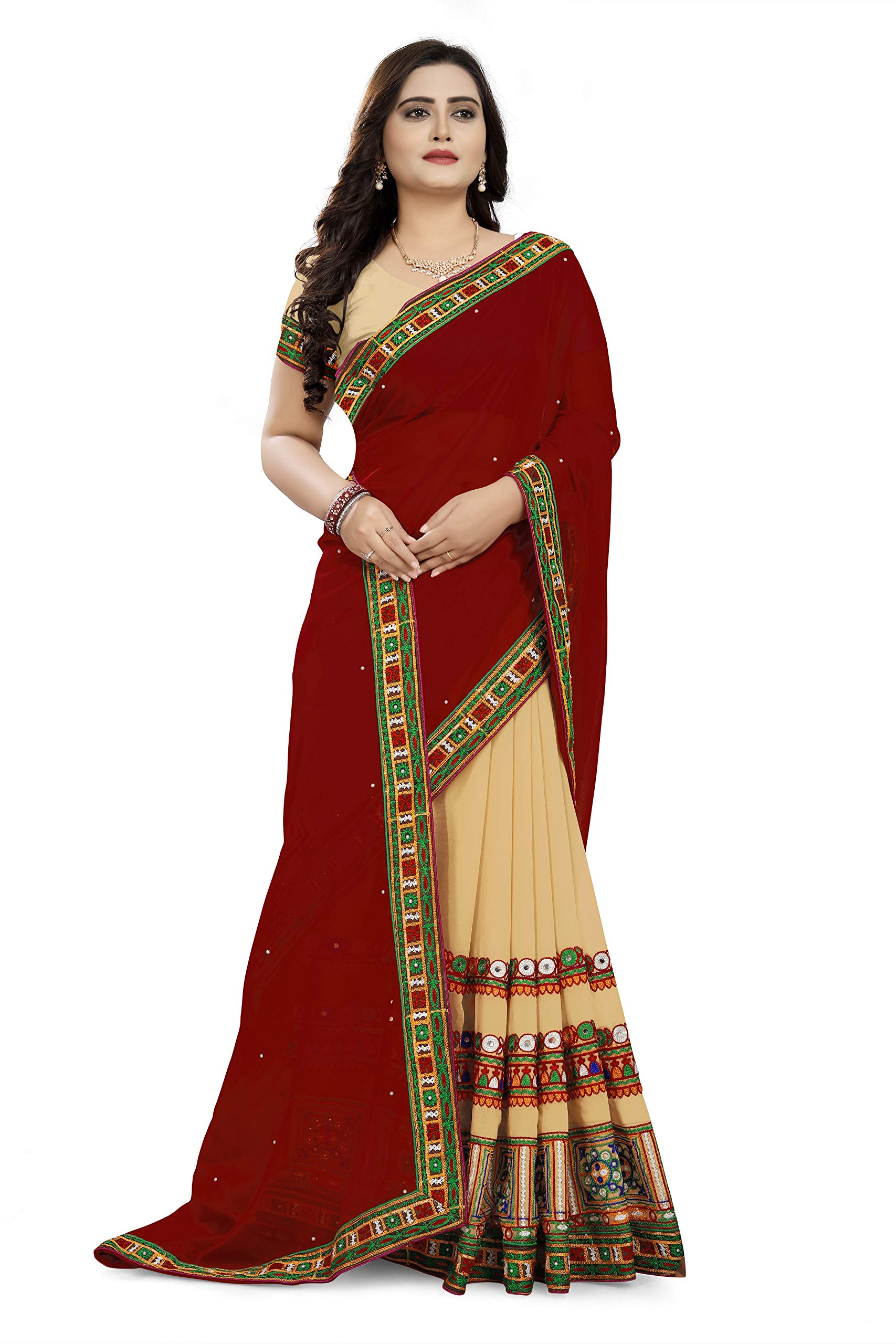 arriva fab Georgette Saree with Blouse Piece 1