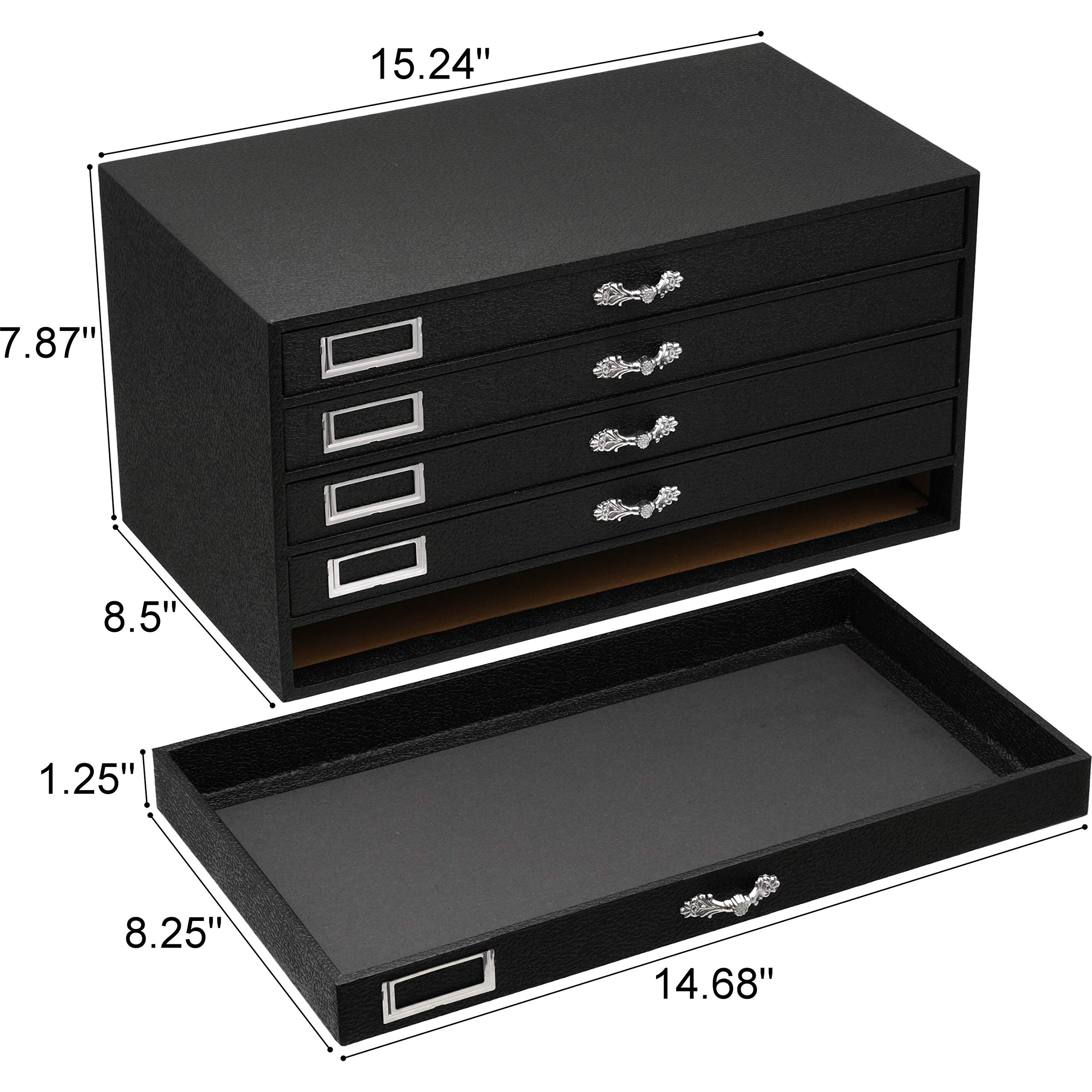 Coffret De Rangement Lot De 6 Boîtes De Présentation Pour Bijoux - 5x5x2 Cm - Noir Avec Couvercle Transparent - Organisateur Compact Pour Bagues, Pierres Boite Vitrine