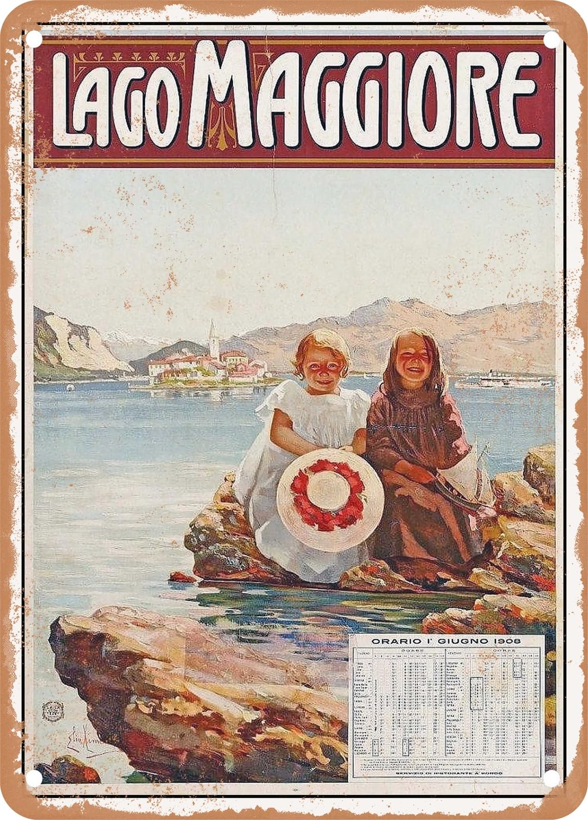 METAL SIGN - 1908 Lake Maggiore Vintage Ad home decor