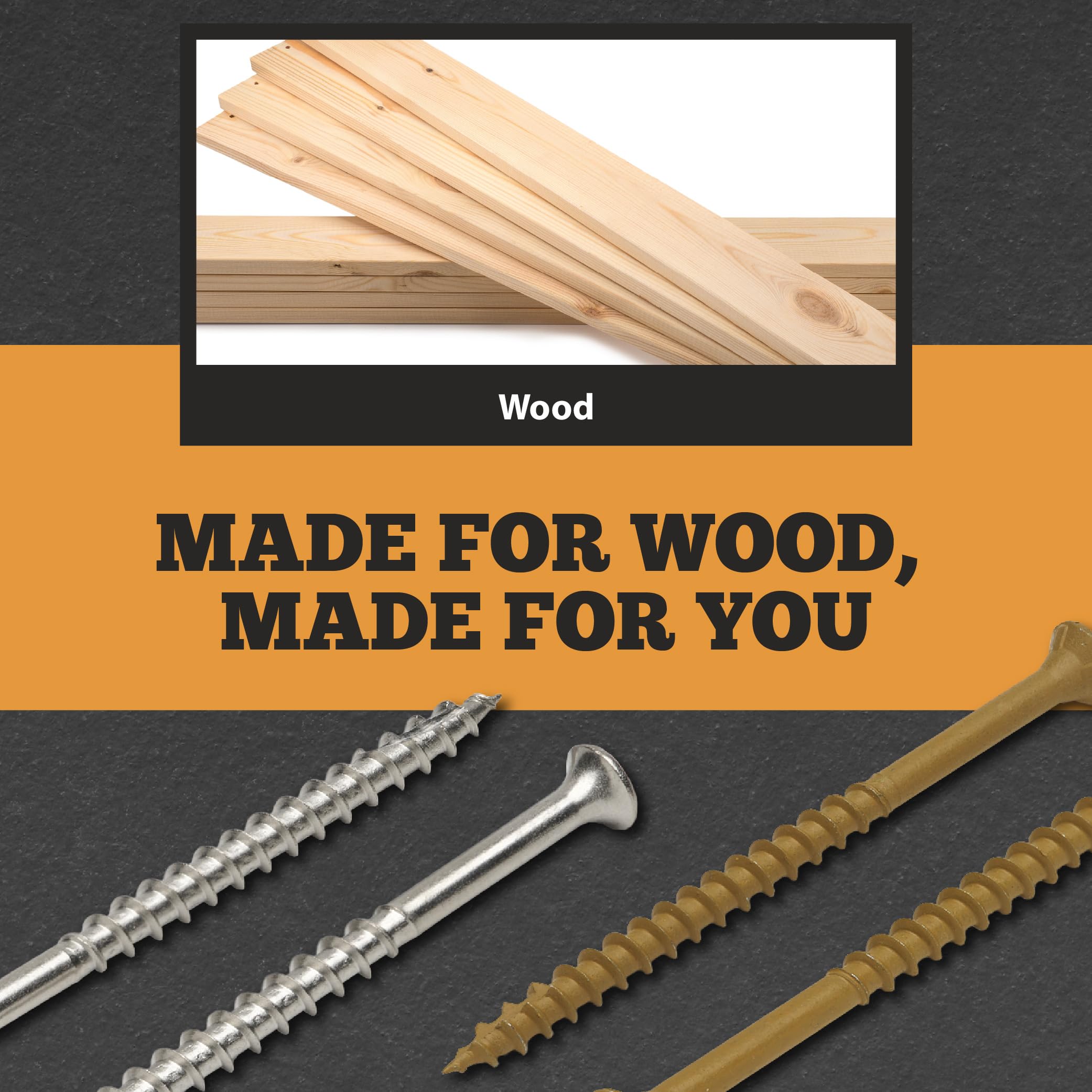 Vis à bois #9 x 2-1/2, vis à bois autotaraudeuses Torx T25, pointe fendue de type 17, 1 embout gratuit inclus (brun clair, 350) YYL FASTENER