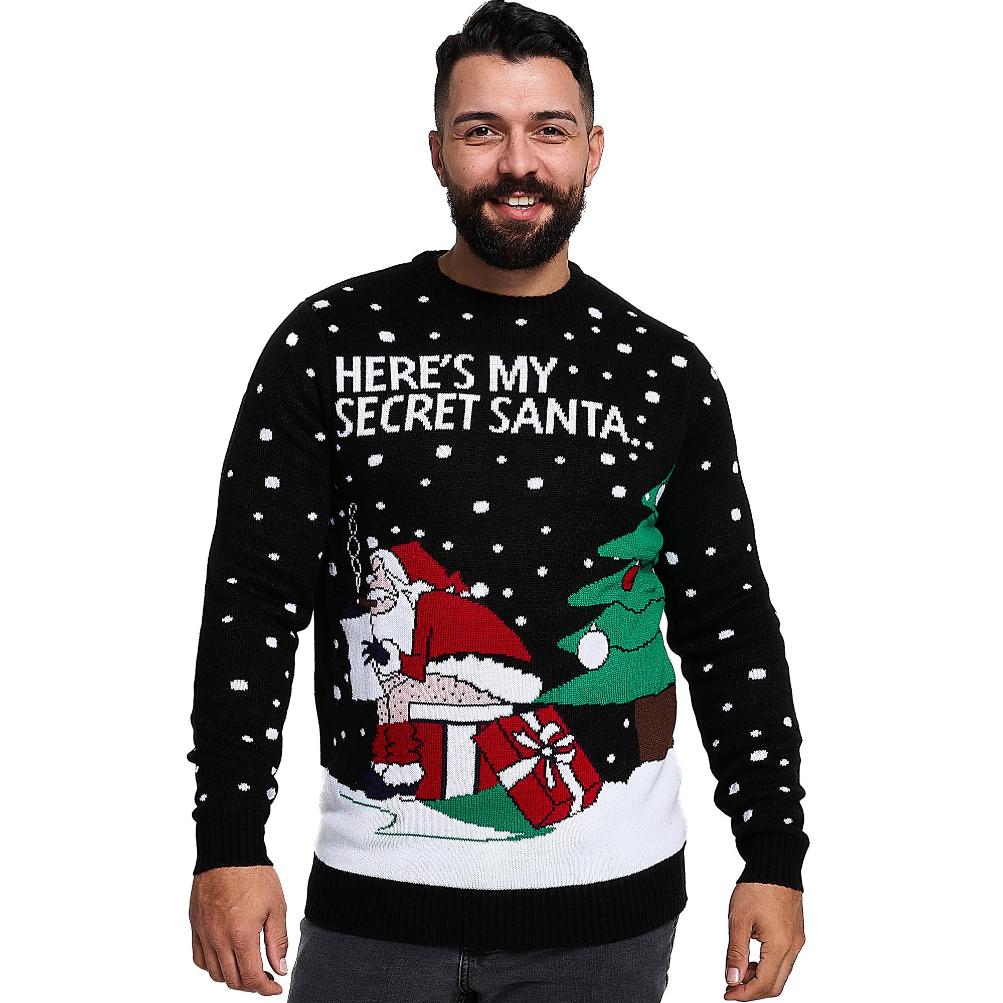 Norozechristmas Mens Jumpers Novelty Knitted Lightweight Santa