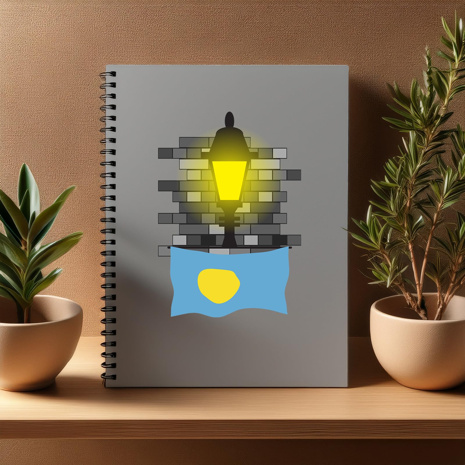 Cahier Palau Street Lamp Bricks A5 ligné au design graphique épuré - 4