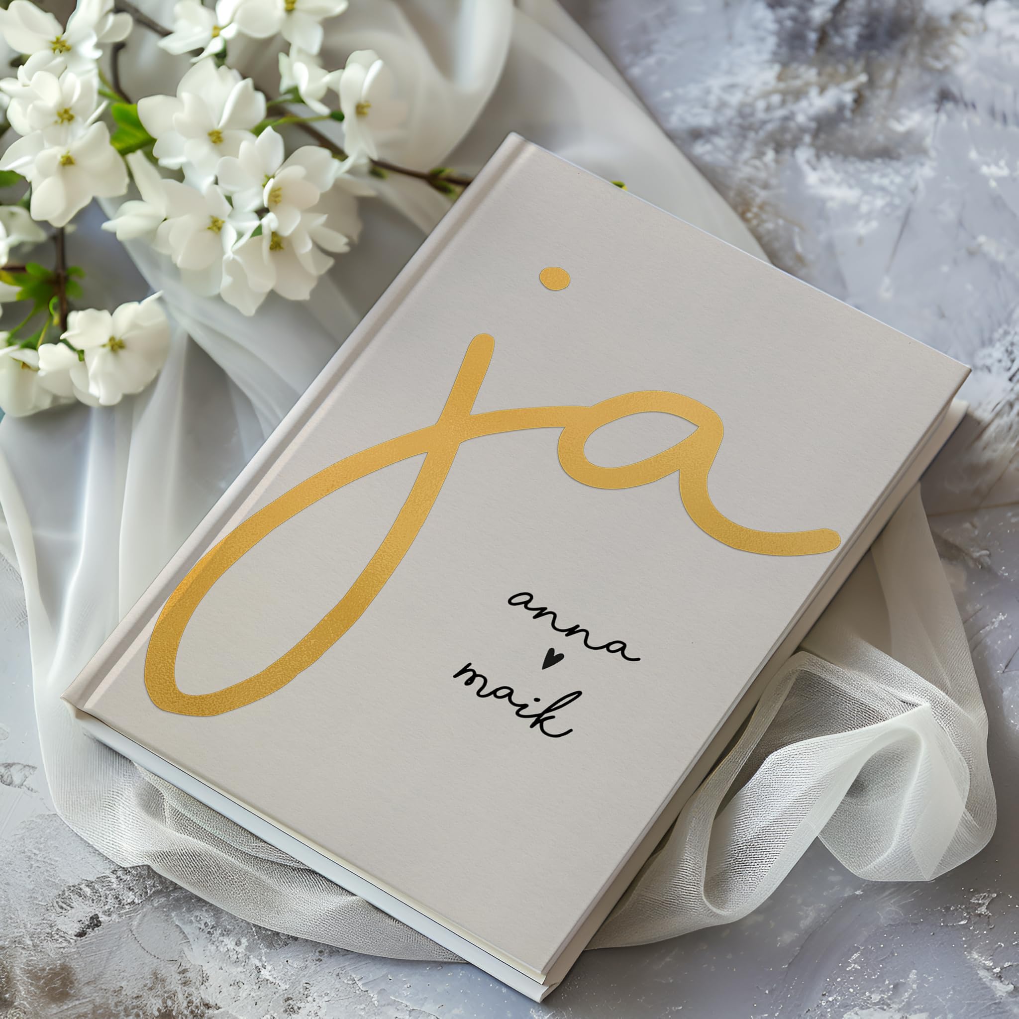 XXL Wedding Planner (JA-Design Gold) - Hochzeitsplaner extra Groß DIN A4 - Boho mit oder ohne Personalisierung 02