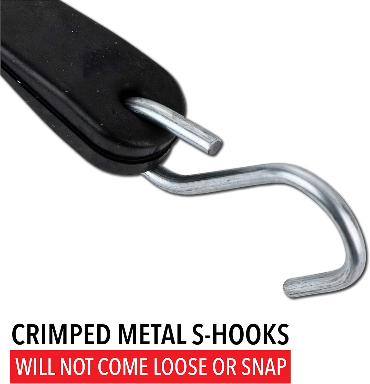 Miloo Rubber Bungee Cords with Hooks - Heavy Duty Tarp and Cargo Straps - Made in USA