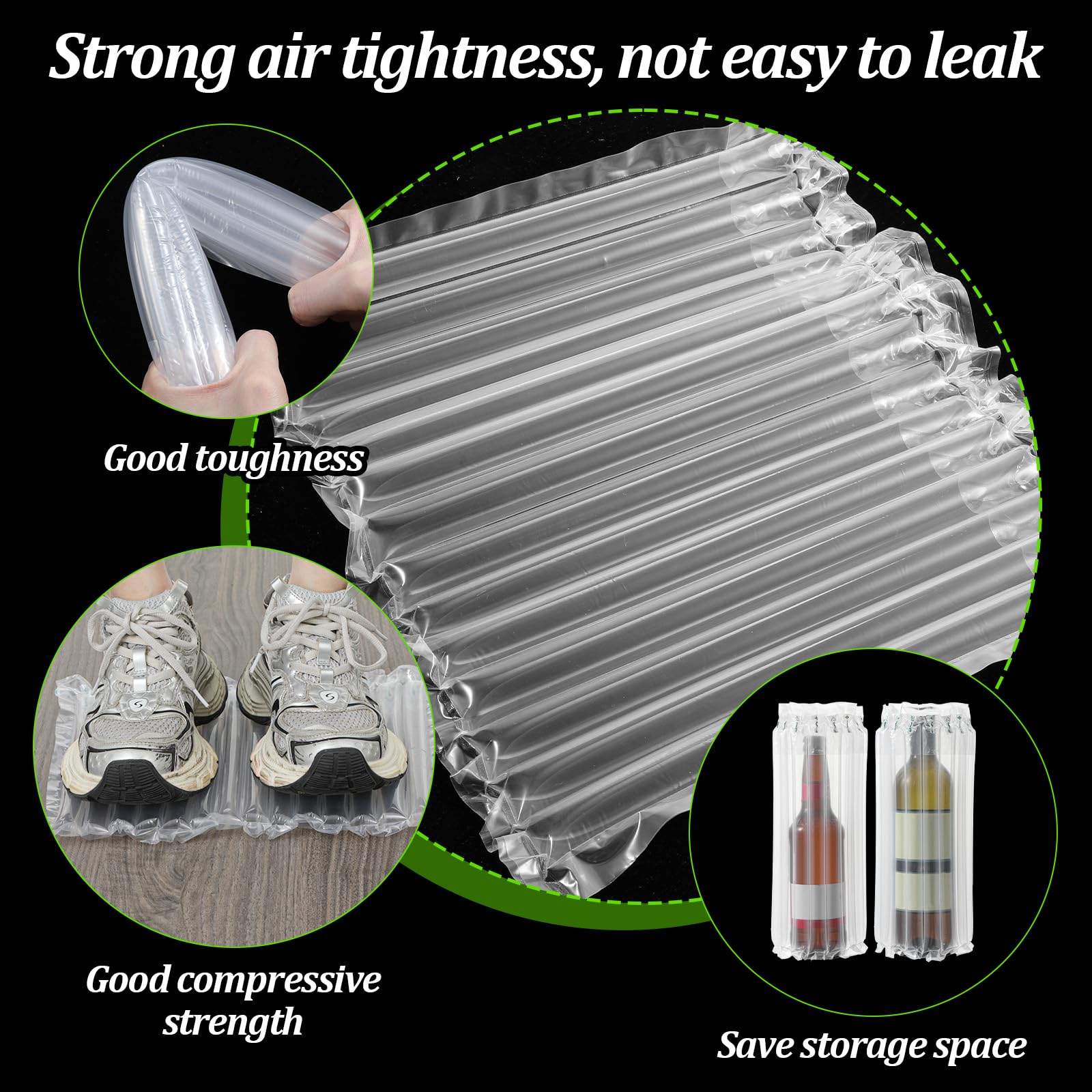 Envoltura acolchada de burbujas grande de 12 x 328 pies para embalar, almohadas de aire inflables para envío y mudanzas, bolsas protectoras de viaje, bolsas protectoras de viaje resistentes para