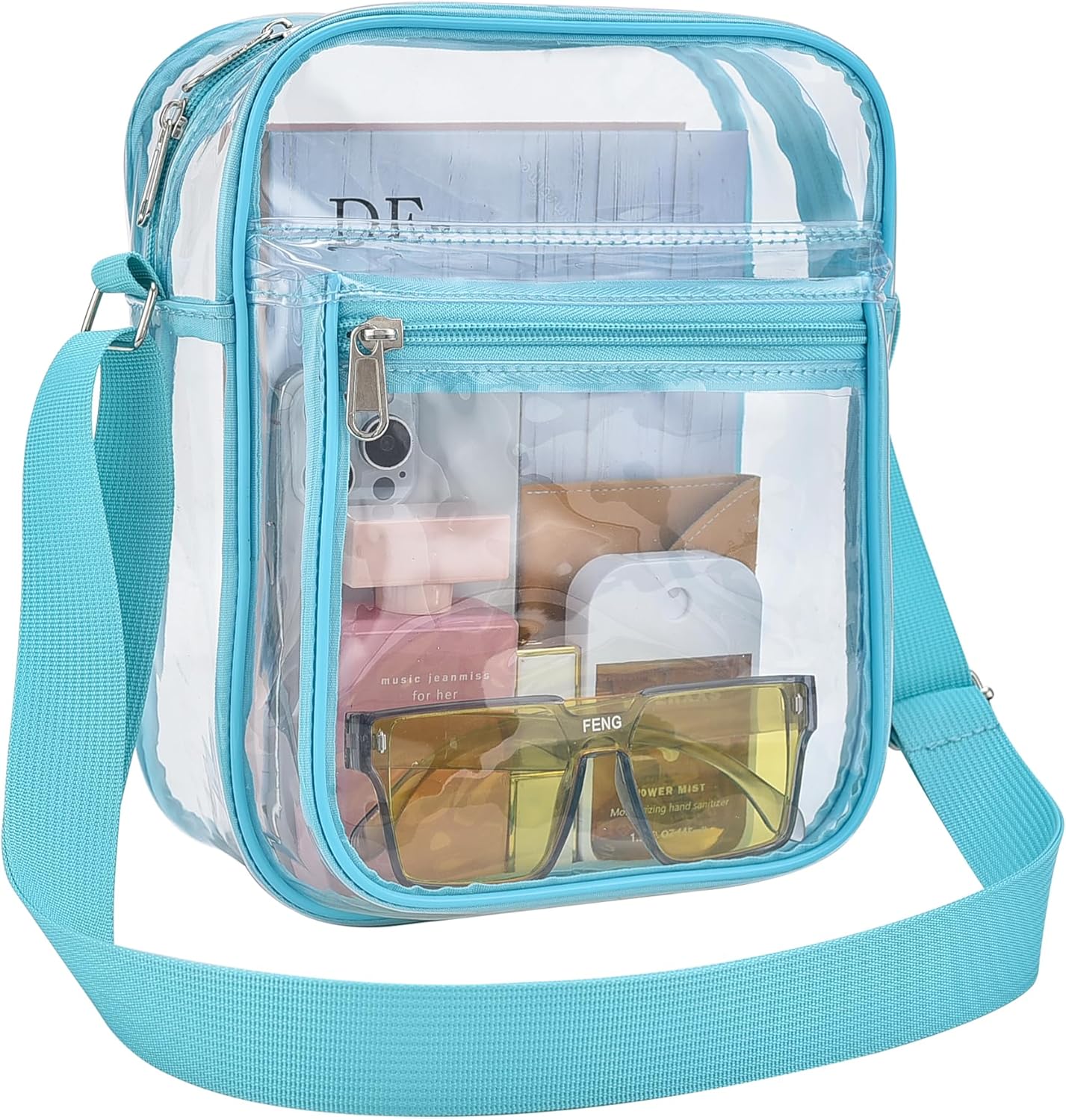 USPECLARE Clear Purse Bag for Stadium Events Clear Messenger Bag for Men and Women