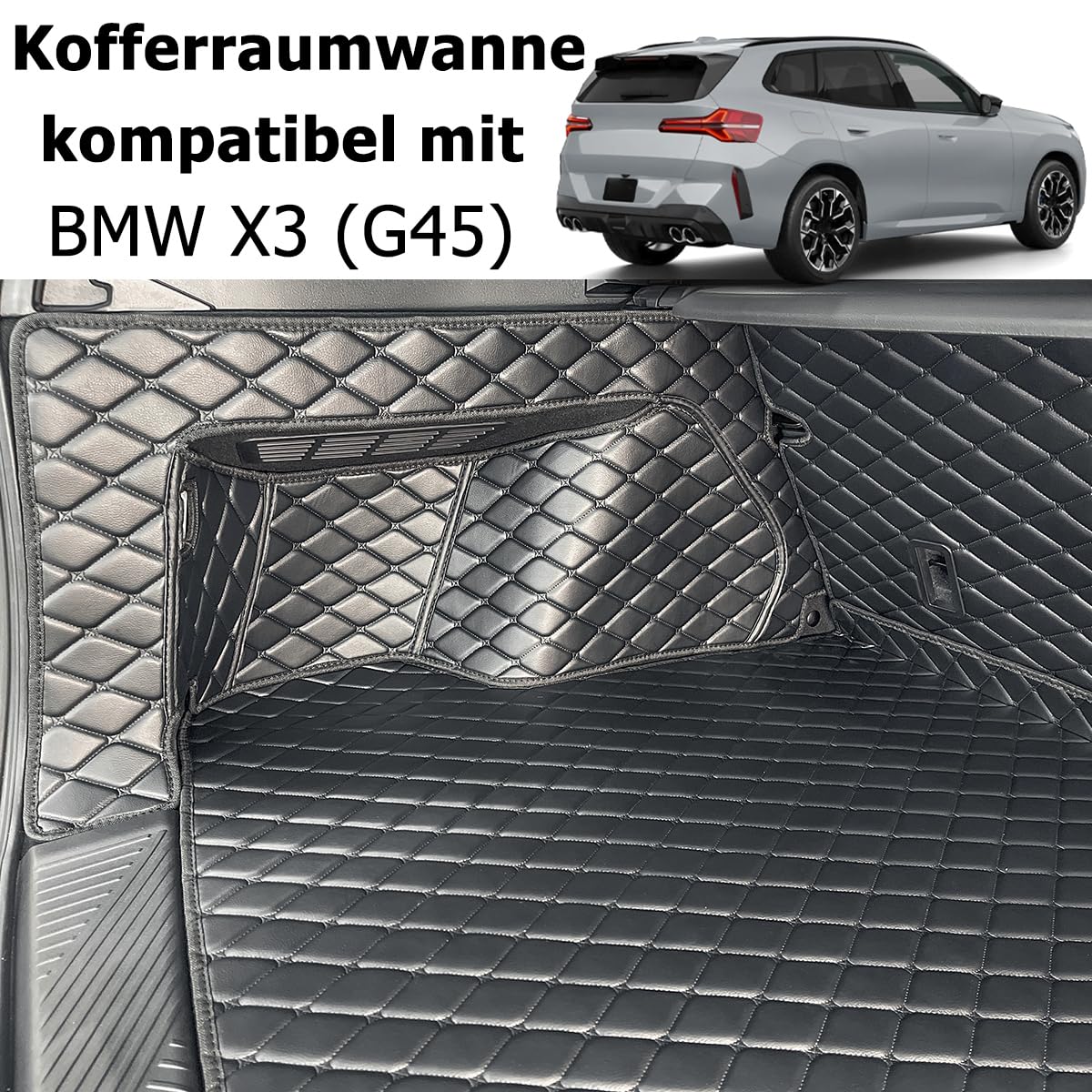 Kofferraumwanne für BMW X3 (G45) 2024-2026 Kofferraummatte | Kofferraum schutzmatte
