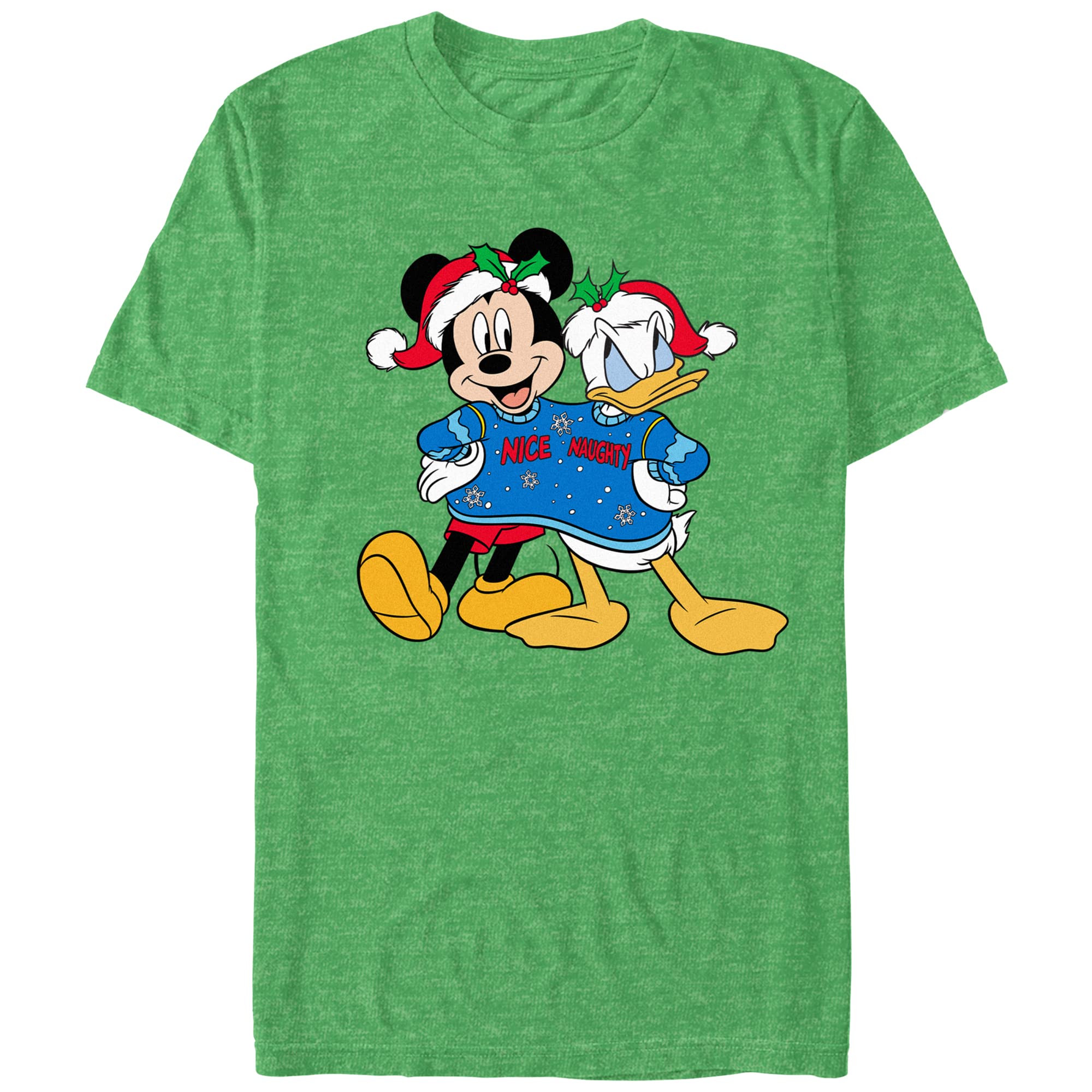 Disney Herren Mickey und Donald Weihnachten T-Shirt, Kel Htr, Klein