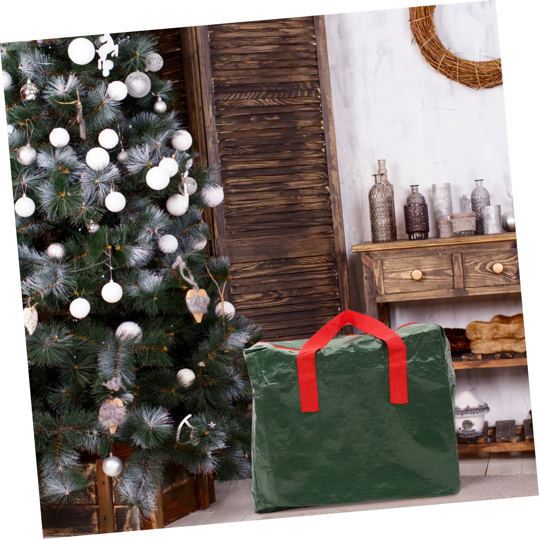 PRETYZOOM 3 Pezzi Sacchetto Di Immagazzinaggio Borsa Per Albero Di Natale Borsa A Mano Organizzatore Di Immagazzinaggio Custodia Per Esterni Decorazioni Natalizie Custodia Per Albero