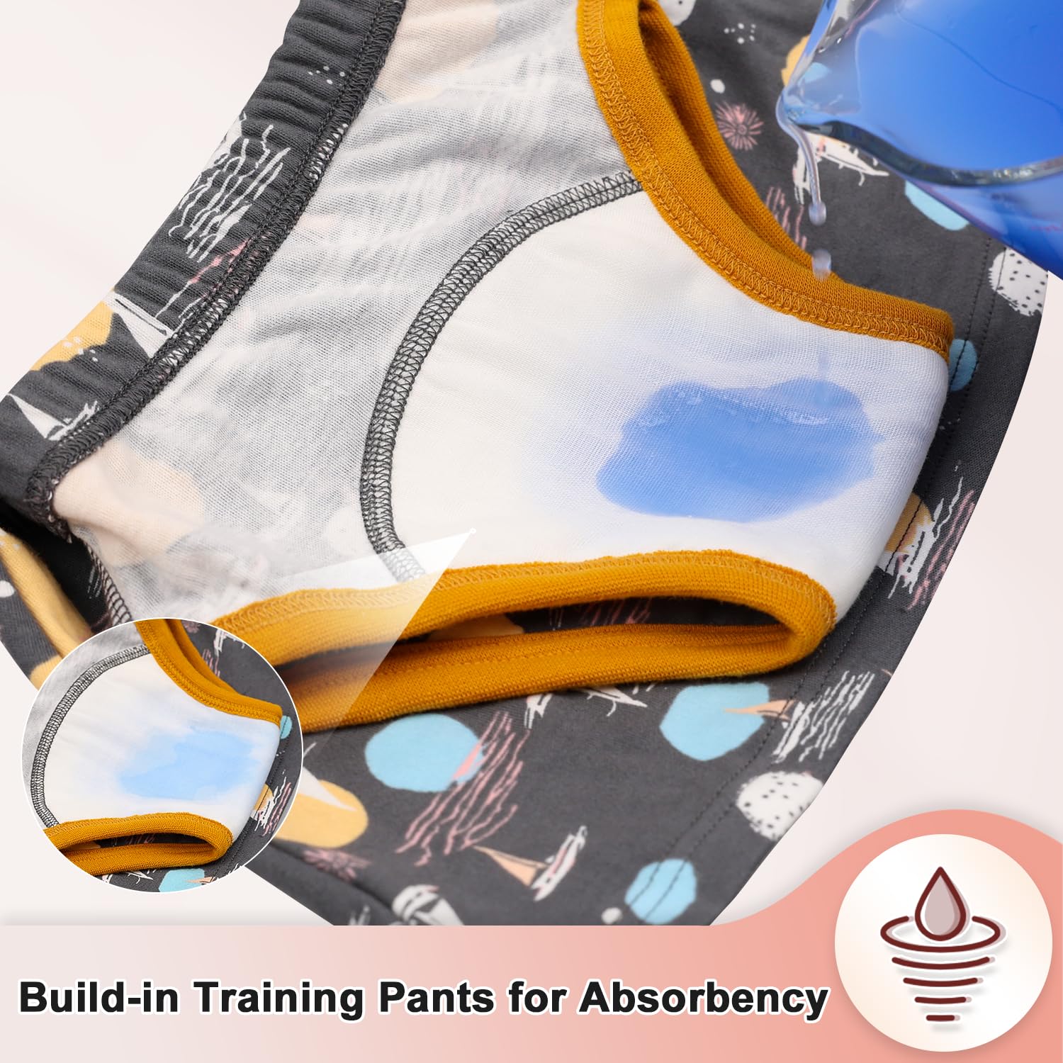 FLYISH DIRECT Culotte Apprentissage Propreté Filles en Forme de Jupe, Jupes a Couches avec Culotte dapprentissage, Jupes Apprentissage Filles pour l'apprentissage de la propreté, 2 Packs