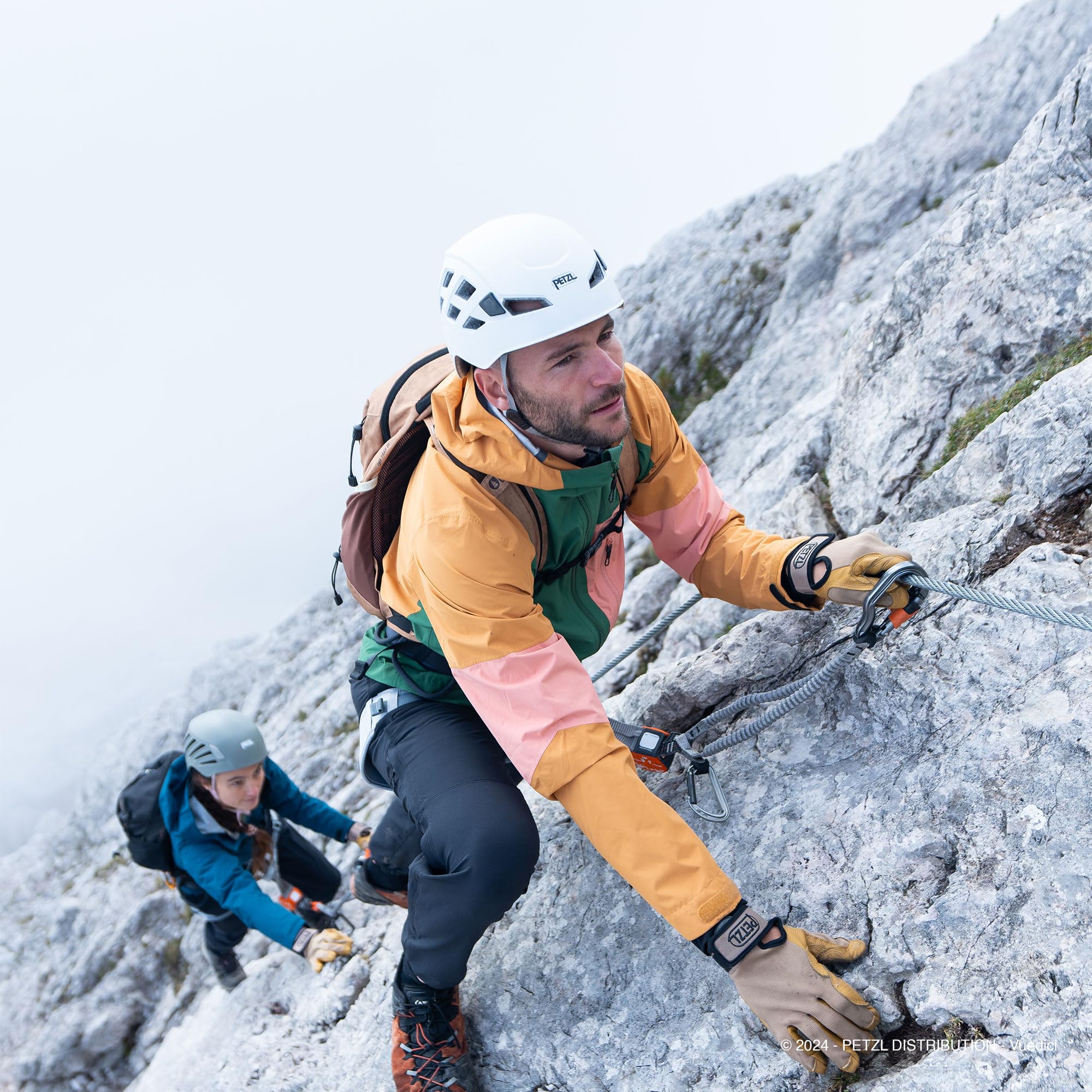PETZL - Longe de Via Ferrata Scorpio Vertigo - de 40 à 120 kg, Orange, 365 g