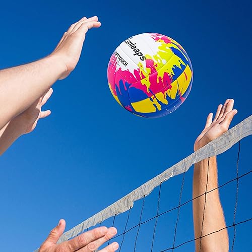Miniatura 5 de Balón de voleibol de playa tamaño oficial 5  Runleaps suave impermeable voleibol arena deportes pelota de poliuretano para interiores exteriores