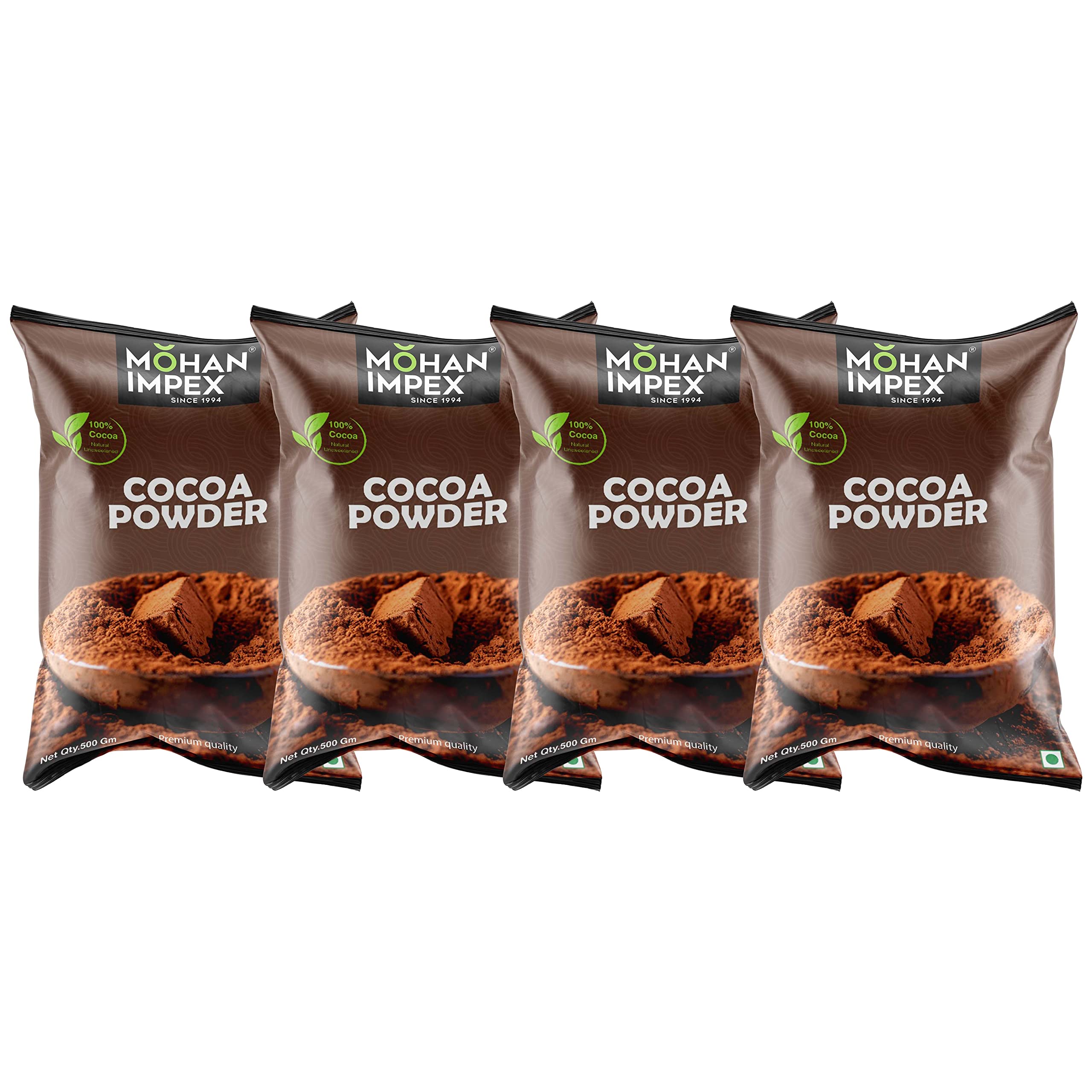 Mohan Impex Cocoa Powder 500gm (4 x 500 gm)