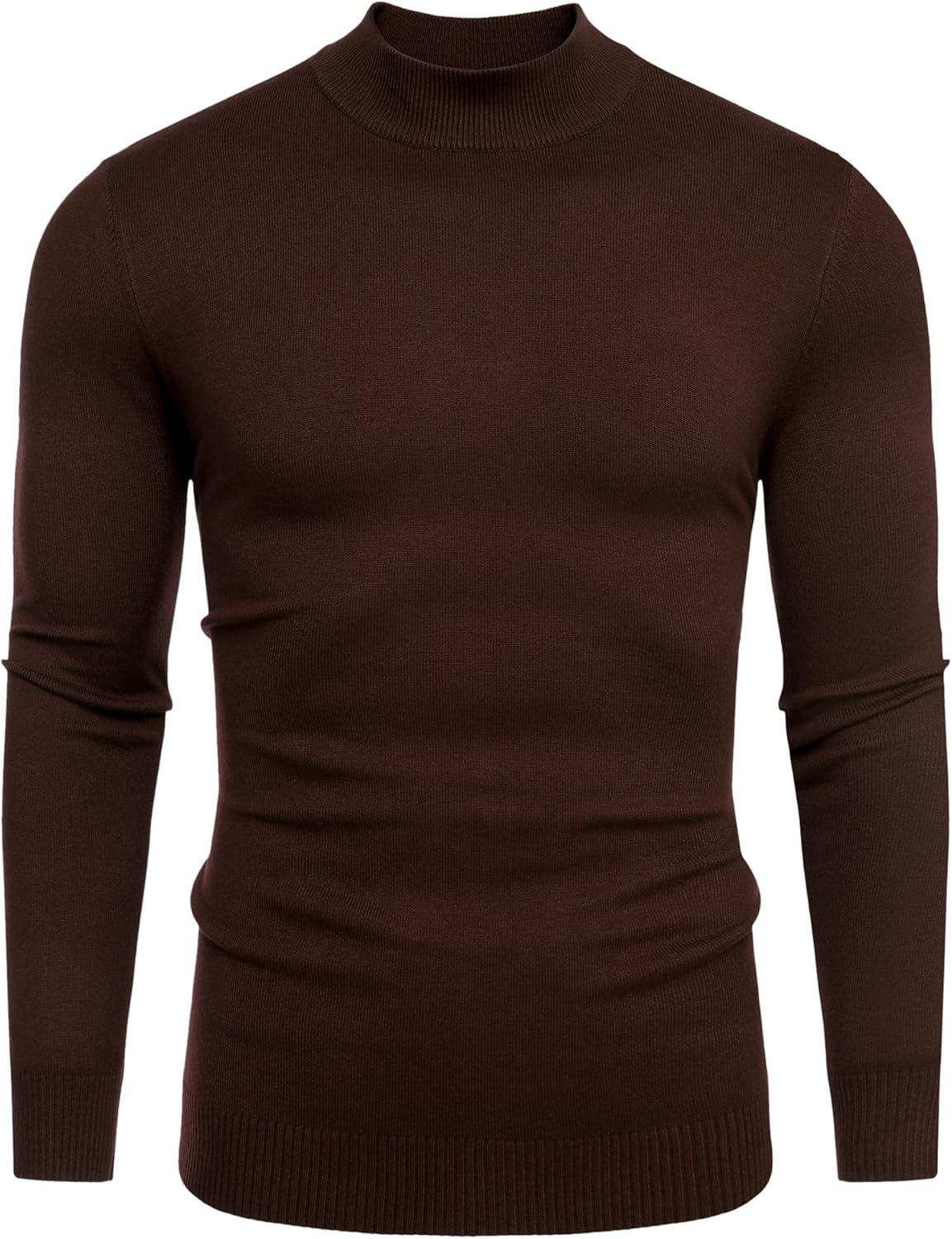 Babioboa Men's Mock Turtleneck Sweater Slim Fit Half Turtleneck Long Sleeve Knit Pullover Thermal Casual Solid Knitwear