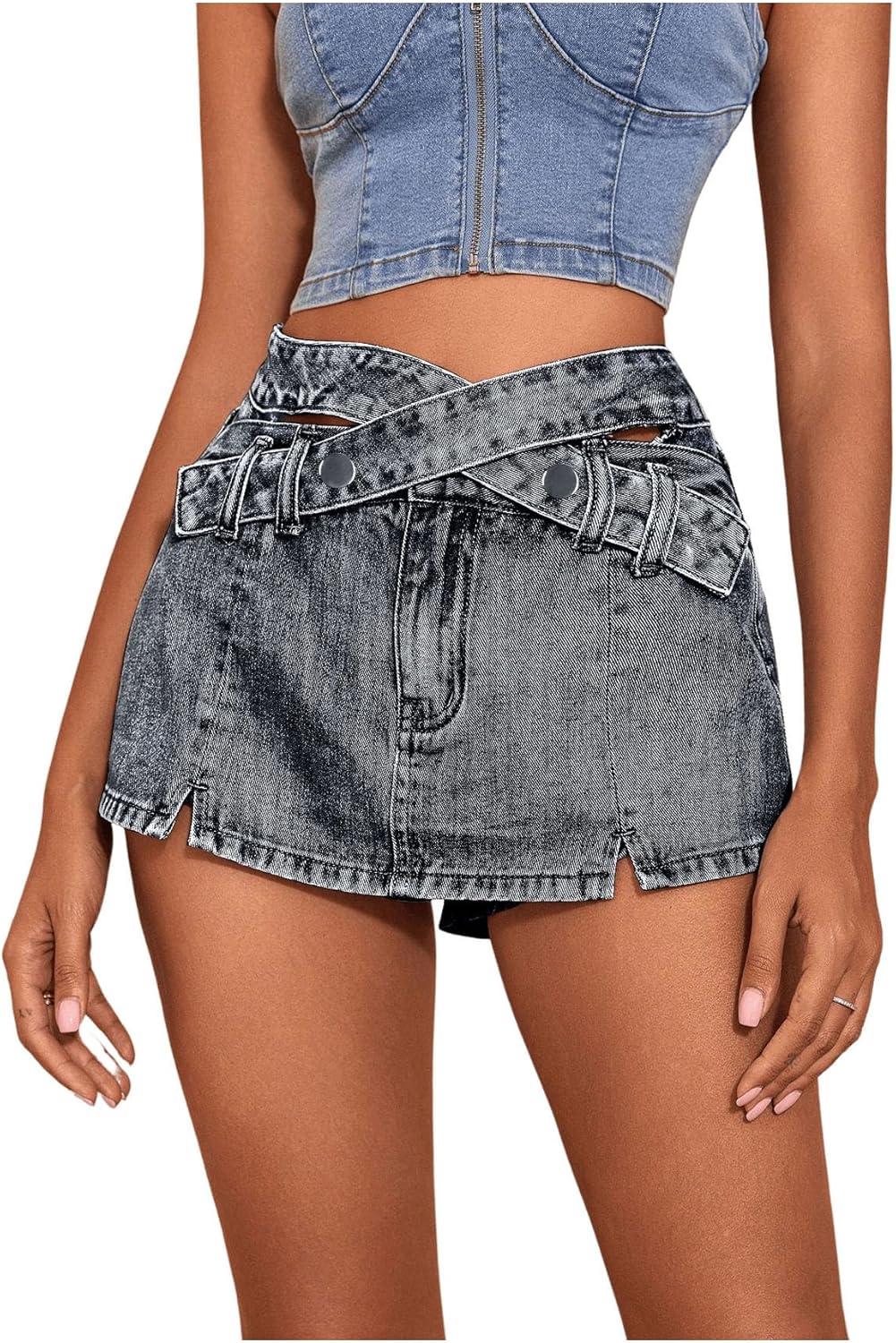 綿花ページ コットンシャーリングスキャタードフラワー刺繍ワイドパンツ(裏地付き