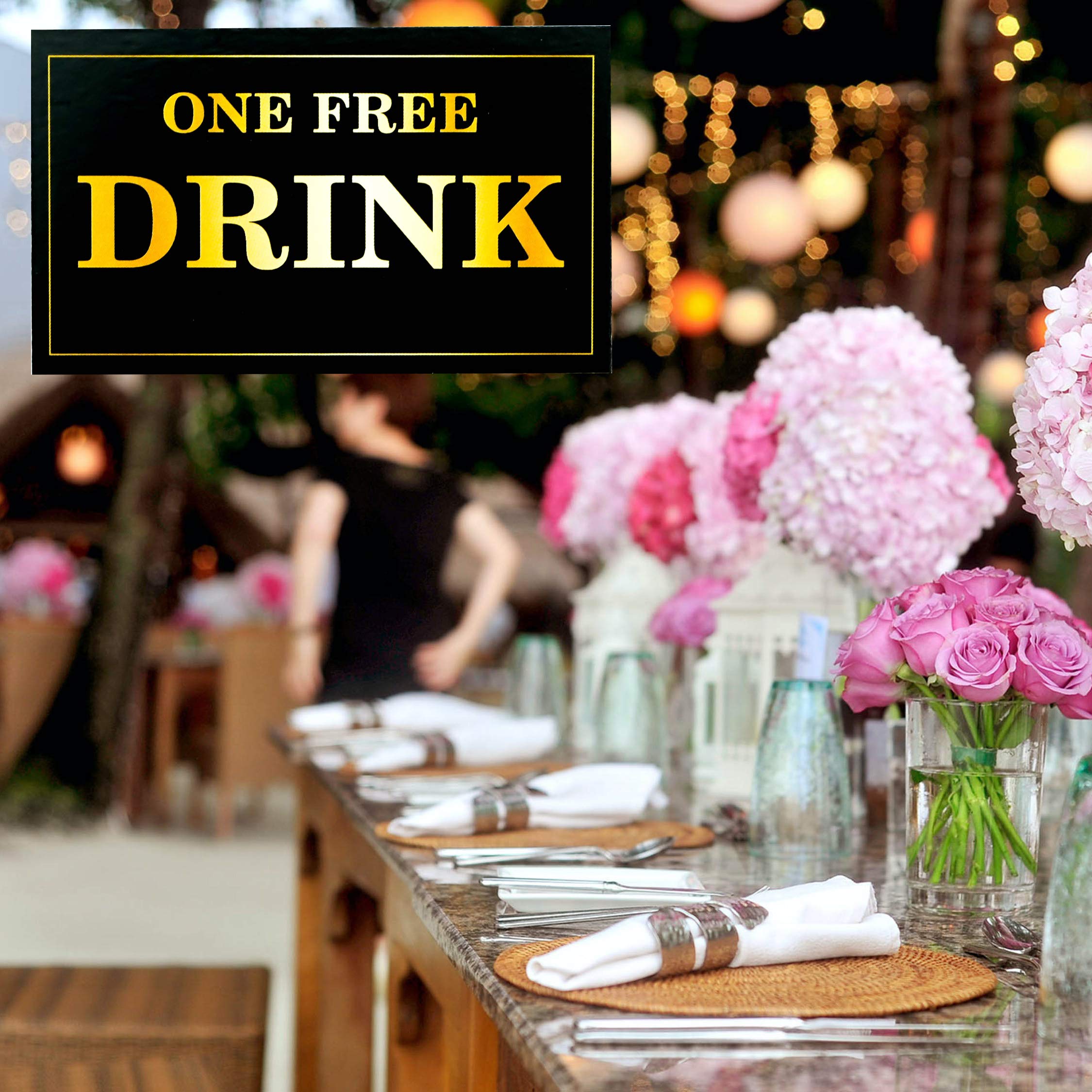 100 Jetons à Boisson Kraft – Tickets Pour Bar Gratuit, Mariage, Fête, Restaurant