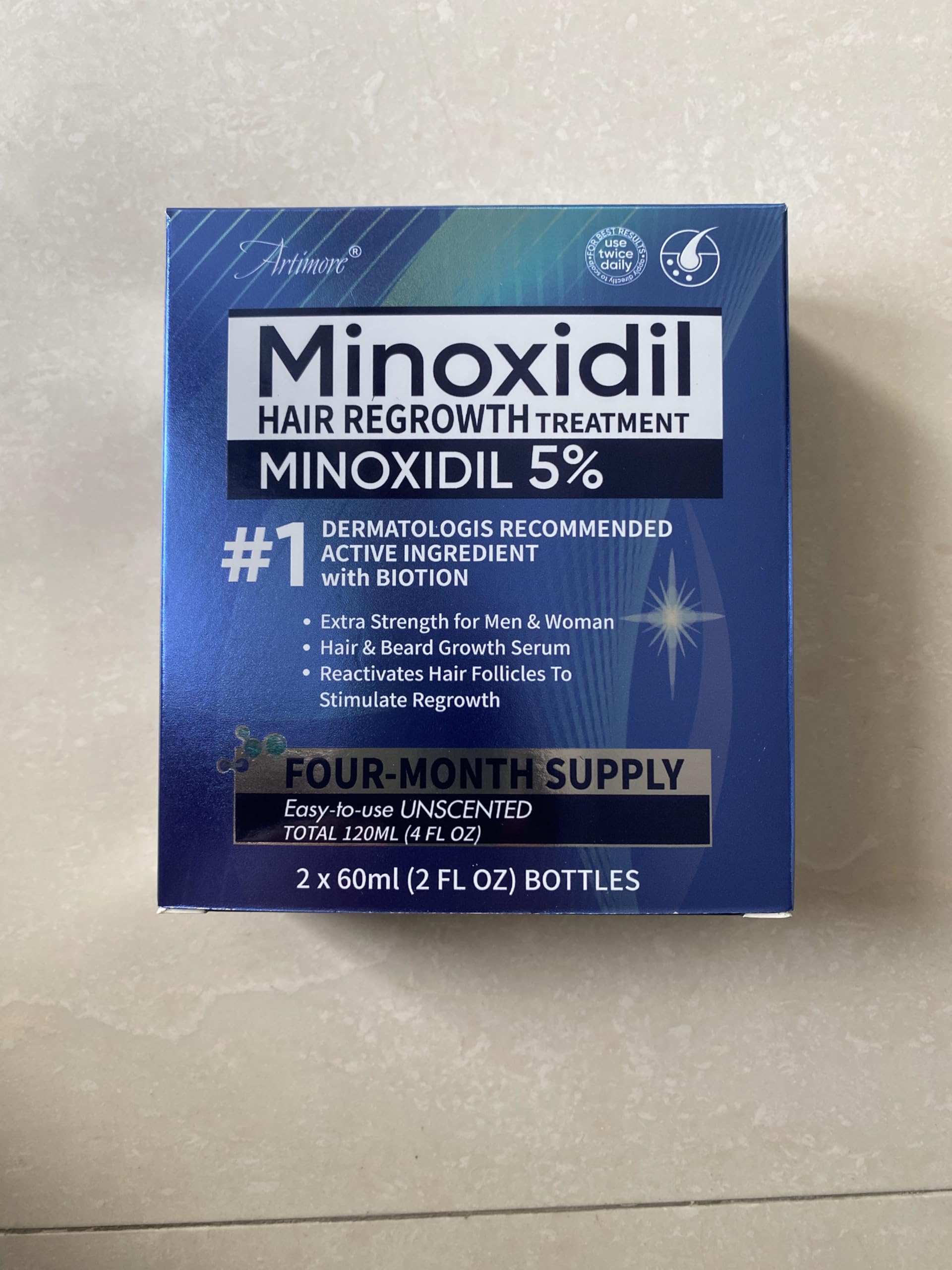 5 Minoxidil Hair Growth Serum for Men Women with Biotin Minoxidil for Men and Women 5 Percent Hair
