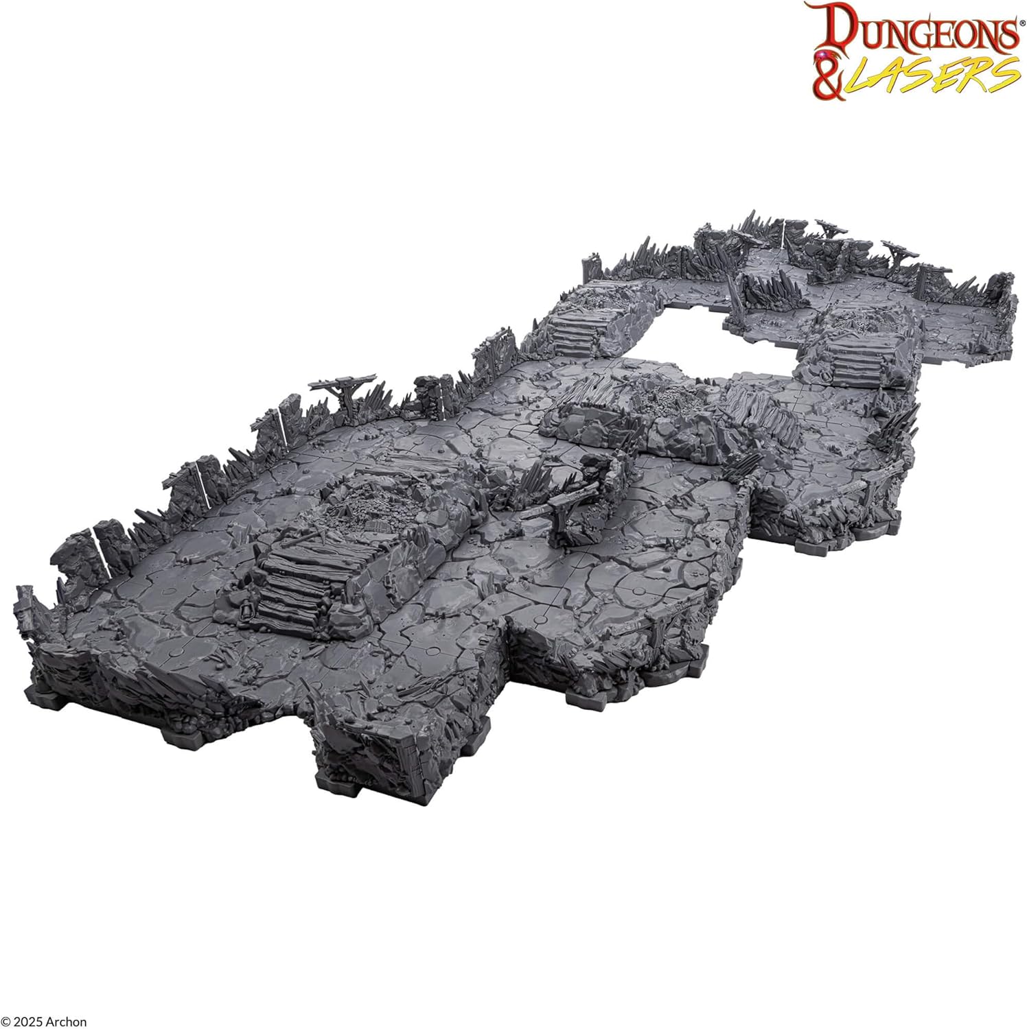 Dungeons & Lasers Deep Mines 56 pc DND Terrain Set - 5e Compatible - Painting and Assembly Required - for 14 Years +