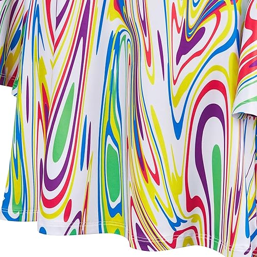 Miniatura 6 de Jutrisujo Traje de discoteca para mujer, disfraz hippie de los años 70, vestido de discoteca para mujer, ropa de cosplay de Halloween, talla grande