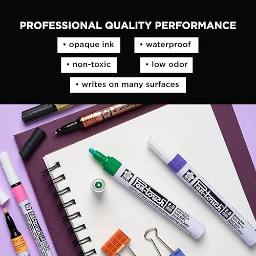 Miniatura 5 de SAKURA Pen-Touch - Marcadores de pintura UV para luces negras, tinta visible UV, tamaño de puntas surtidas, paquete de 3