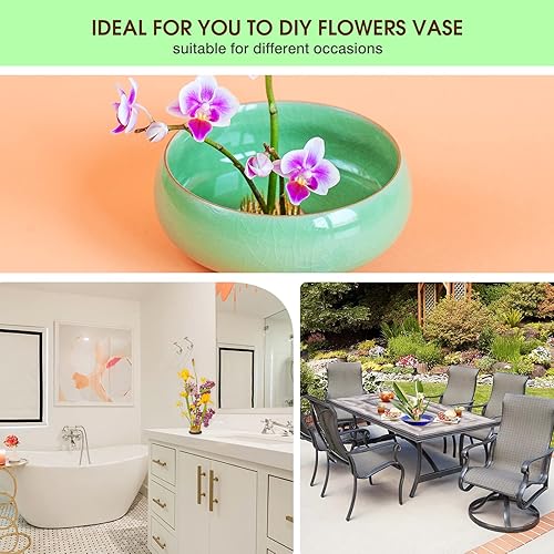 Miniatura 7 de 8 ranas de flores Kenzan Ikebana, mini rana japonesa Kenzan 1.339 in1.34 pulgadas de diámetro, arreglista floral Ikebana para todos los jarrones