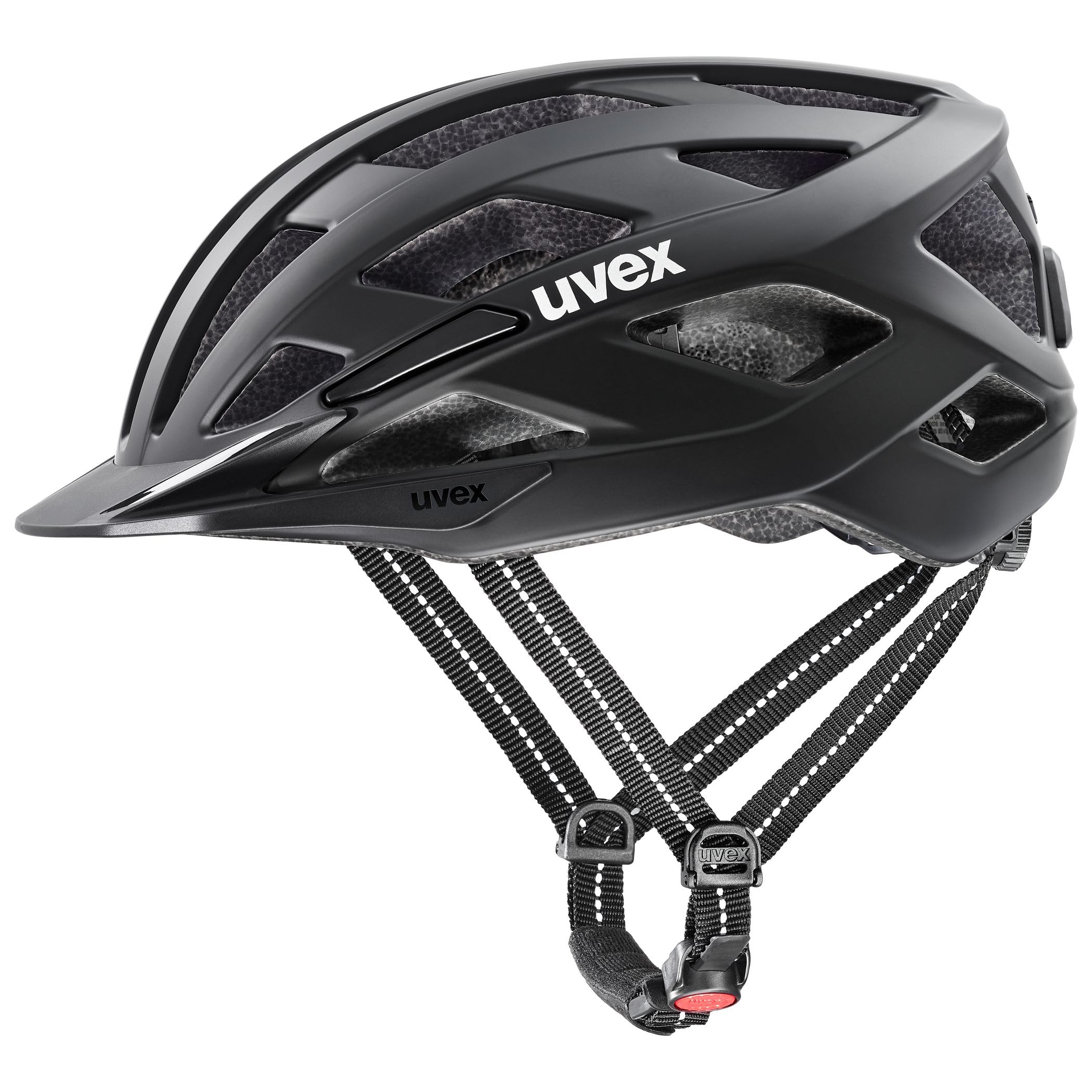 uvex urban Explorer Fahrradhelm, Black matt, 52-57 cm | mit Plug-in LED nachrüstbar - individuelle Größenanpassung