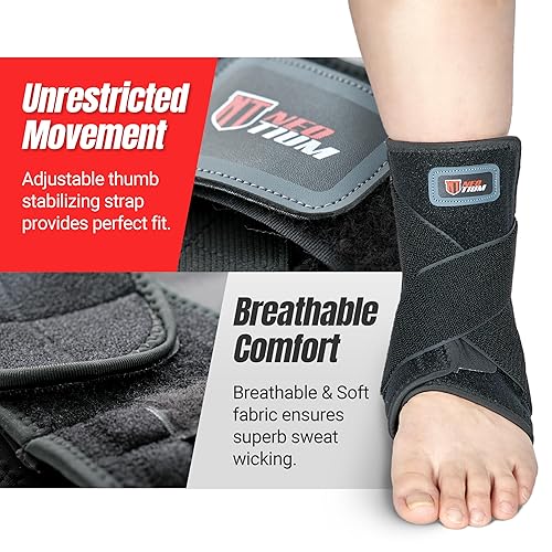Miniatura 4 de NeoTium - Tobillera con bolsa de hielo para soporte de tobillo, esguince de tobillo, tendón de Aquiles, tendinitis, fractura, lesiones en el pie,