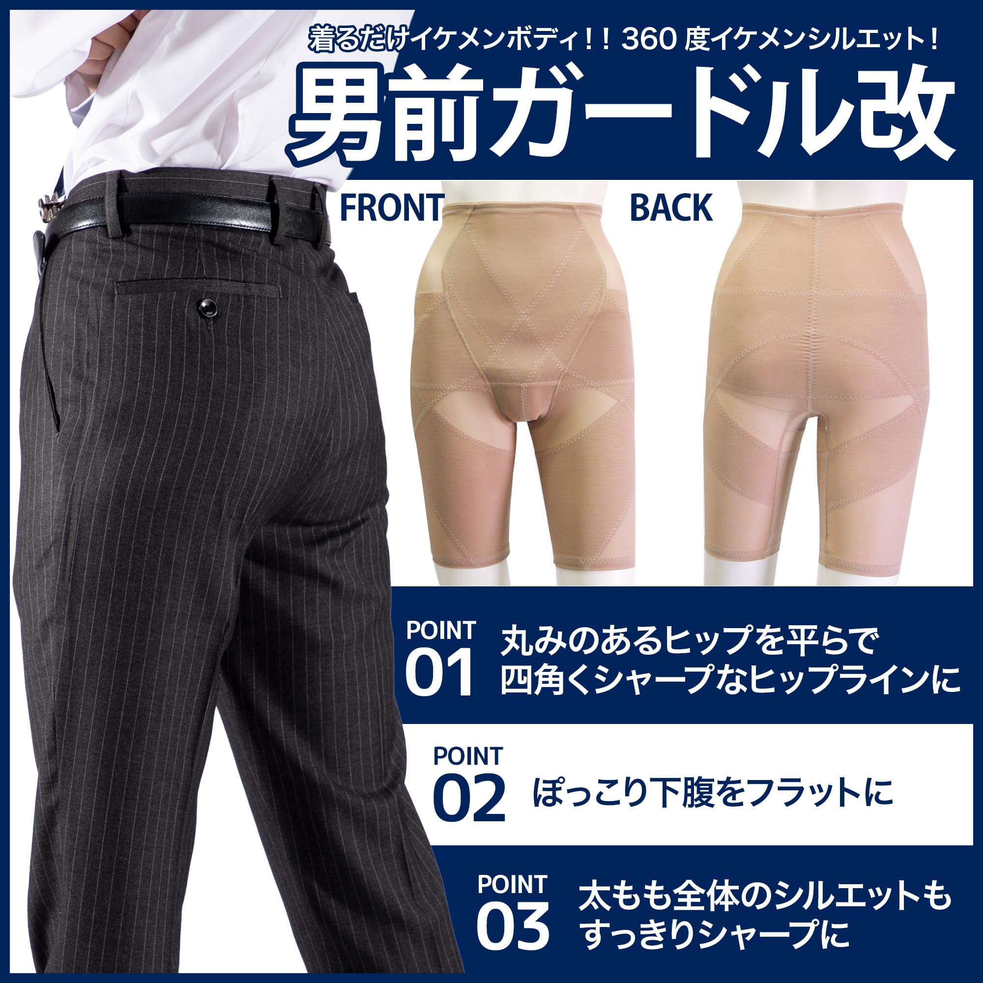 Amazon.co.jp: ［クラッセ］男前ガードル改 （フロントポケット