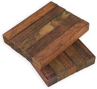 Cocobolo Wood Pen Blank, 3/4" x 3/4" x 5", Pack of 10