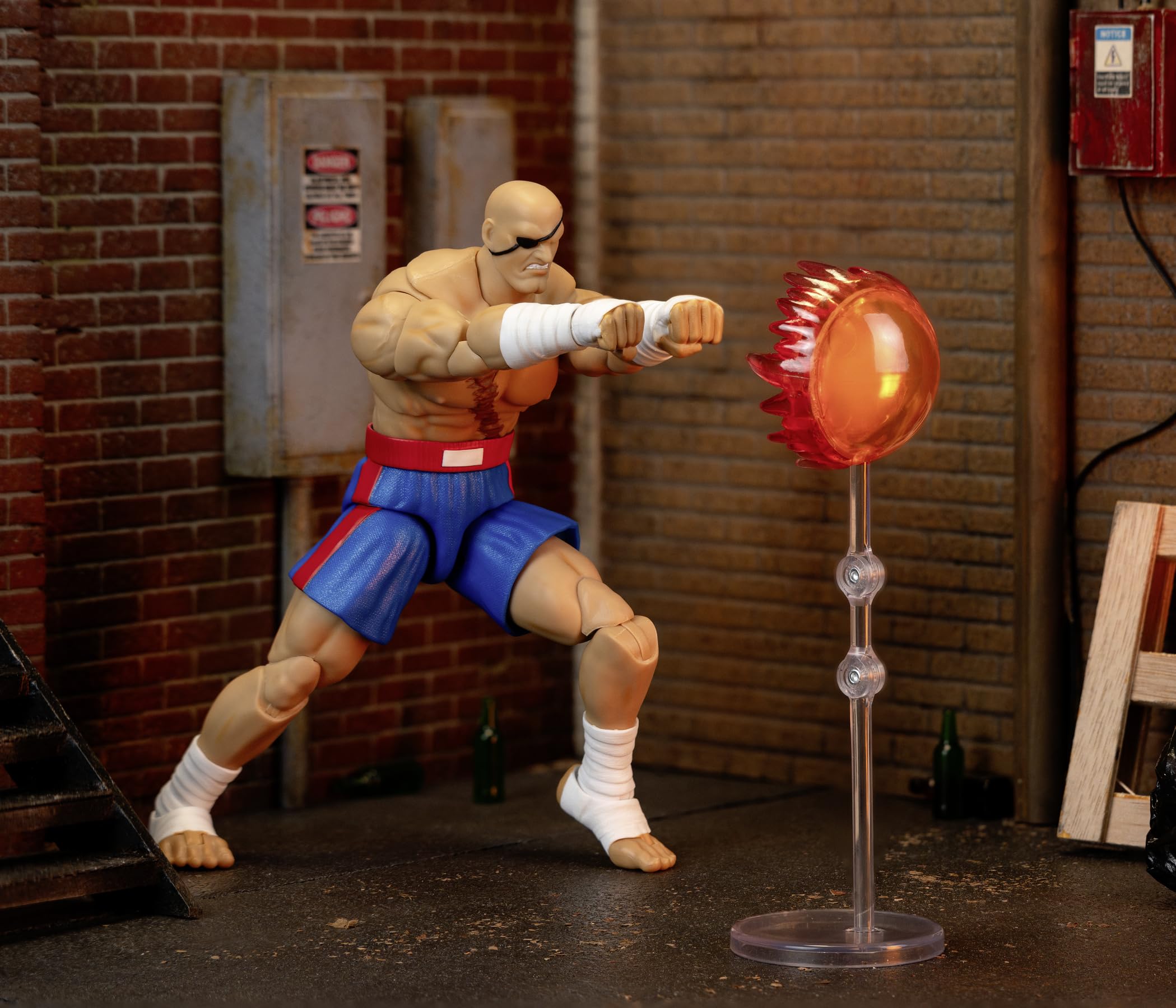 Jada Toys Street Fighter figurka Sagat (19 cm) - ruchoma figurka kolekcjonerska i akcji z Street Fighter 2: The Final Challengers, z alternatywną głową, rękami i akcesoriami, od 13 lat